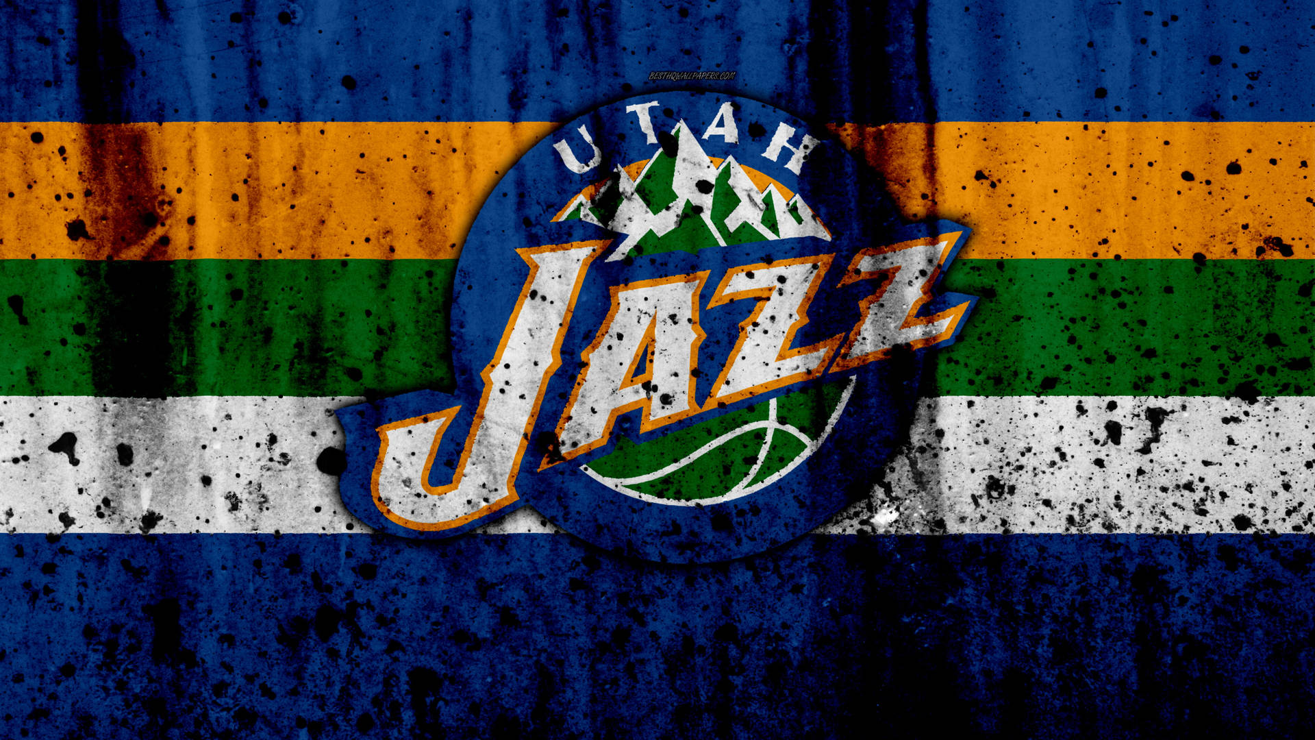 Utah Jazz Logo Grunge Background