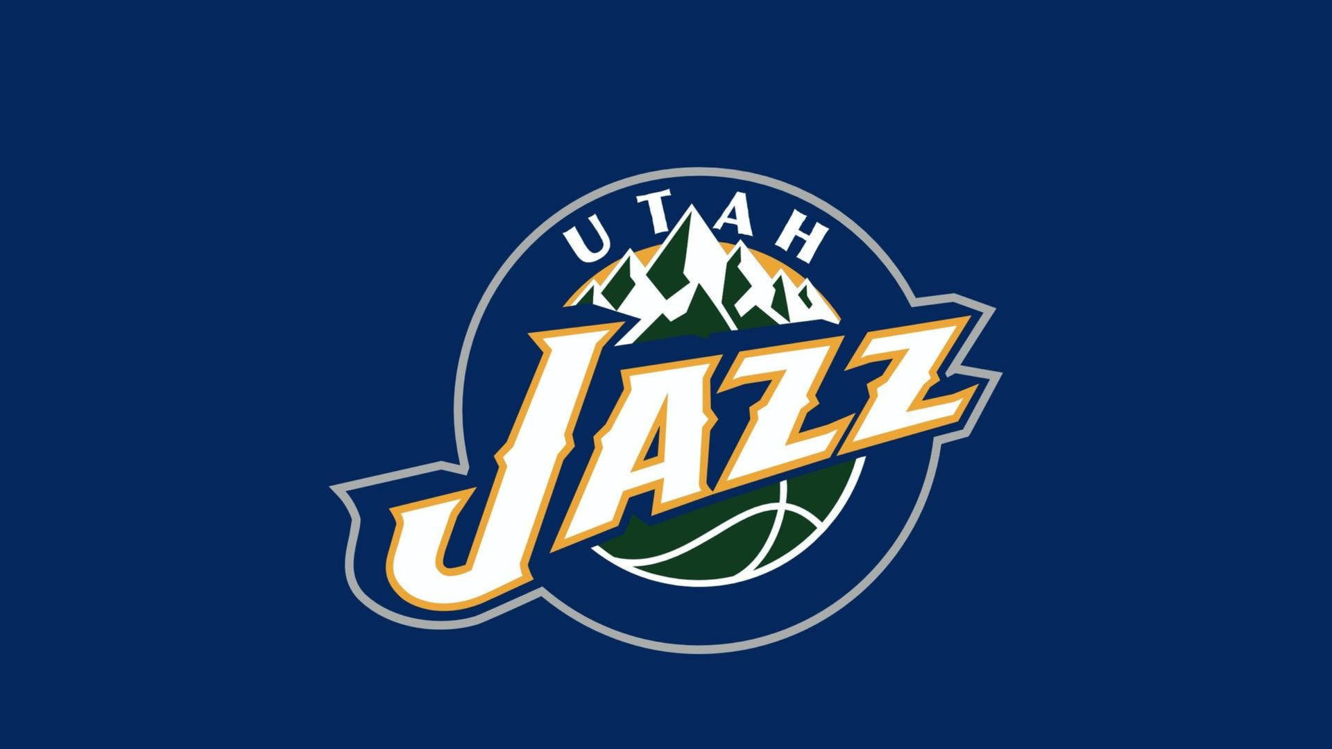 Utah Jazz Logo In Blue Background