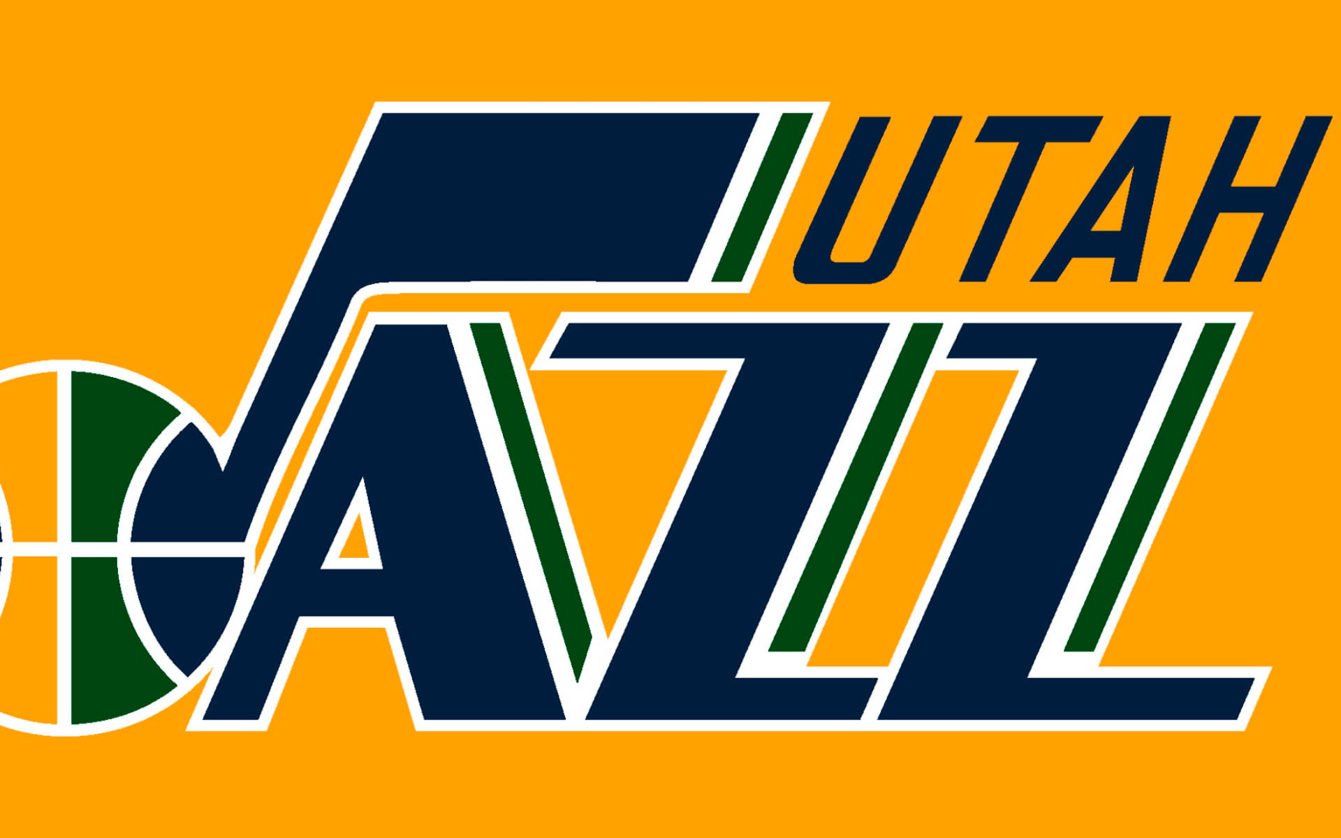 Utah Jazz Logo On Yellow Background