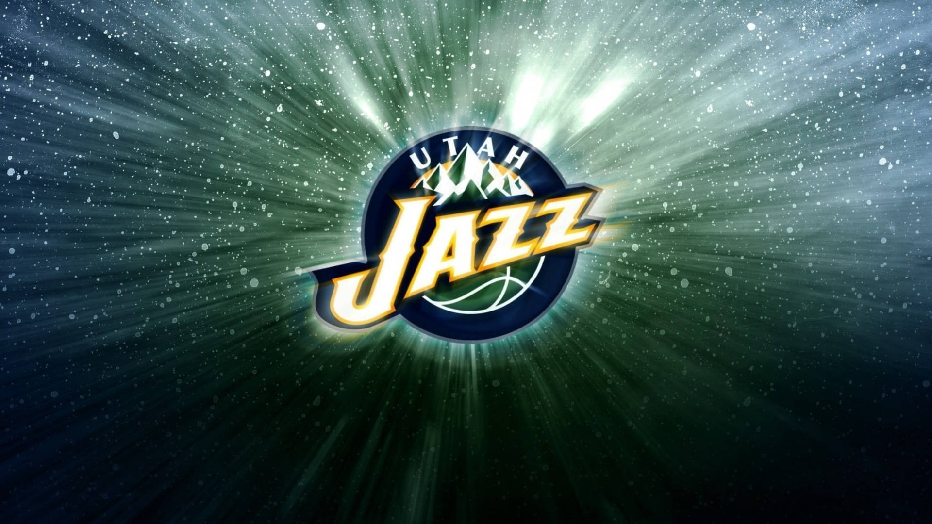 Utah Jazz Logo With Snow Background