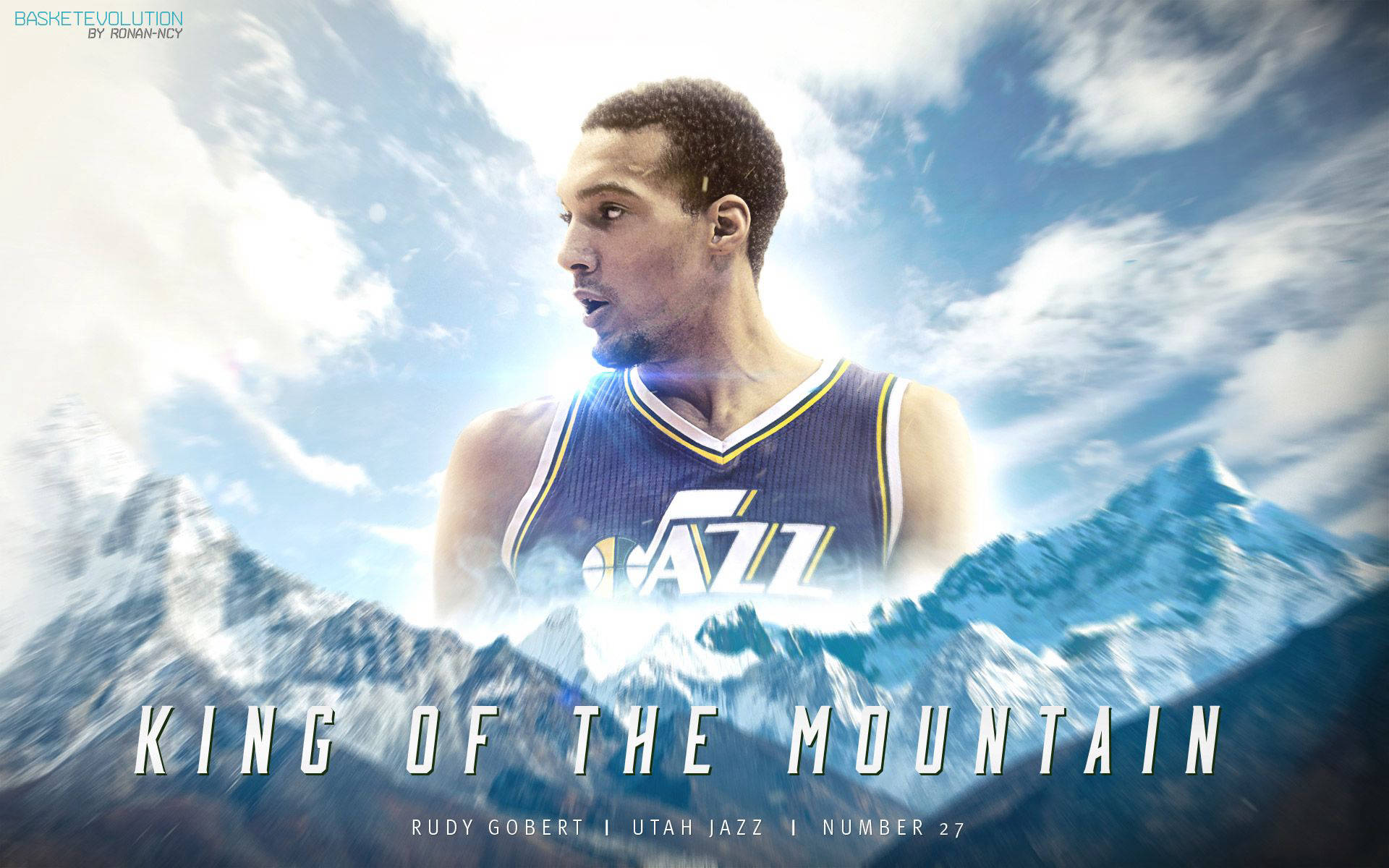 Utah Jazz Rudy Gobert Digital Poster Background