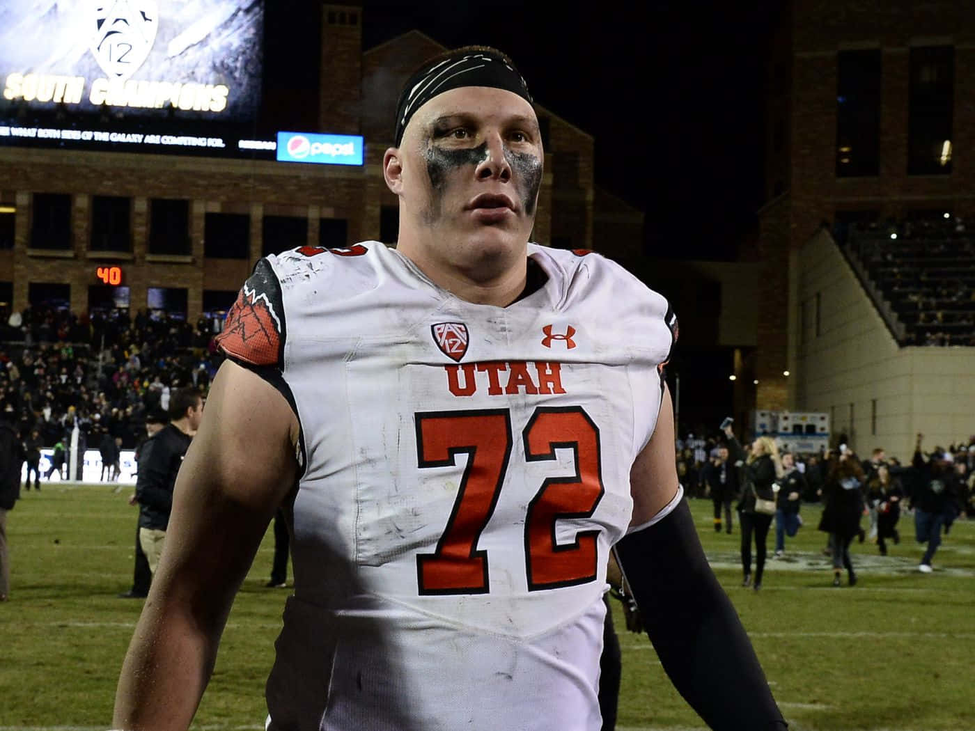 Utah Utes Garett Bolles With Eye Black Background