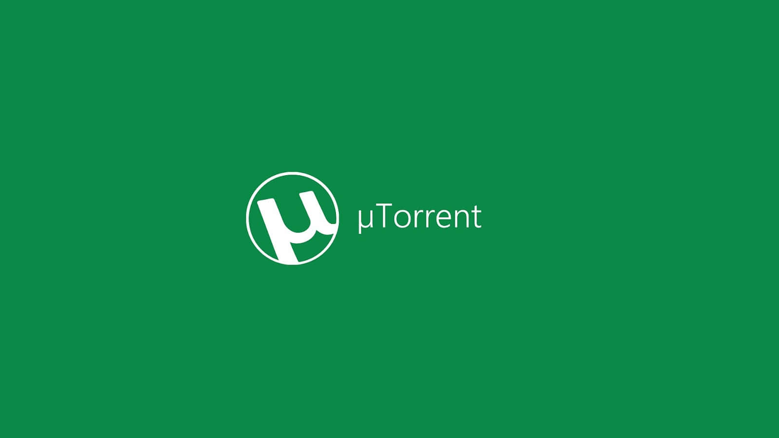 Utorrent Logo On A Green Background Background