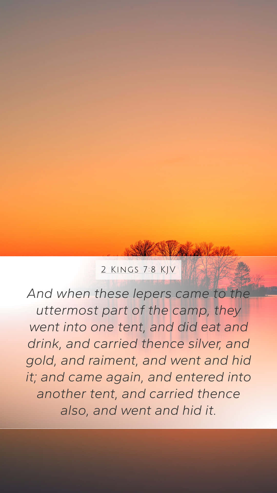 Uttermost Bible Quote 2 Kings 7:8 Kjv Background