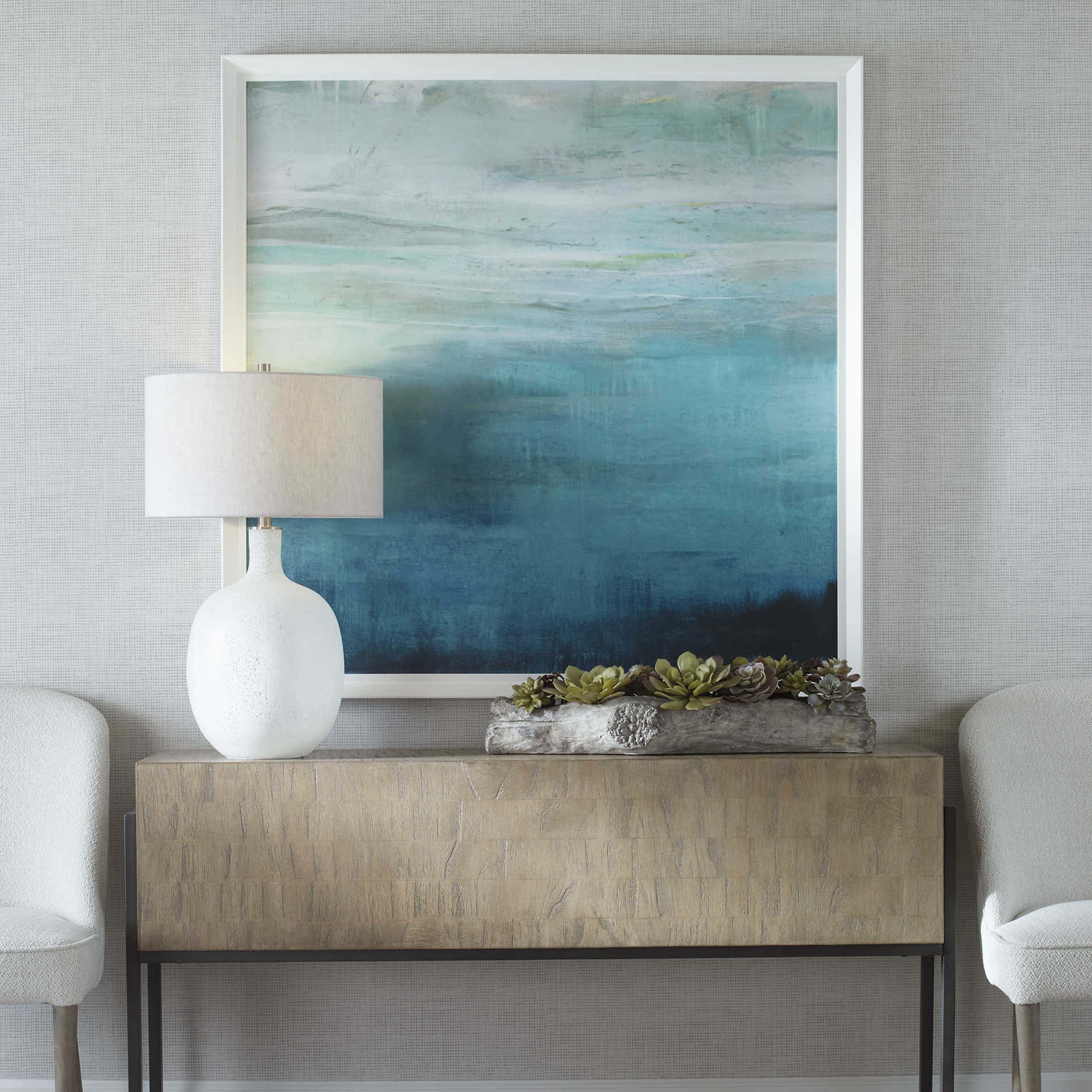 Uttermost Cancun Teal Framed Print 41455