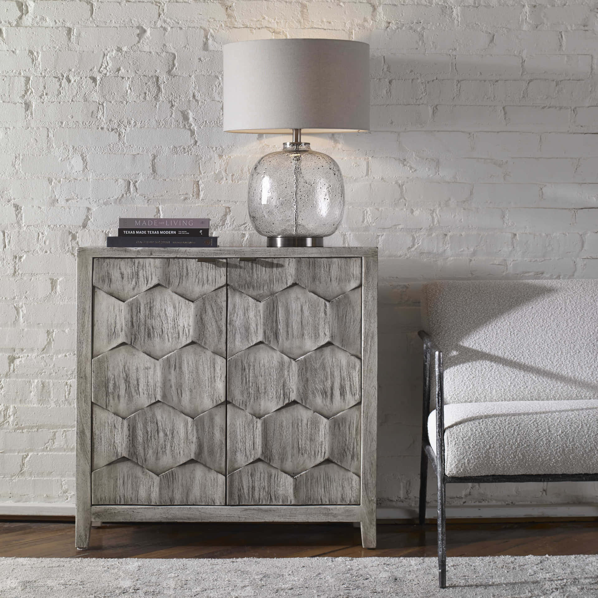 Uttermost Catori Smoked Ivory Console Cabinet 25862 Background