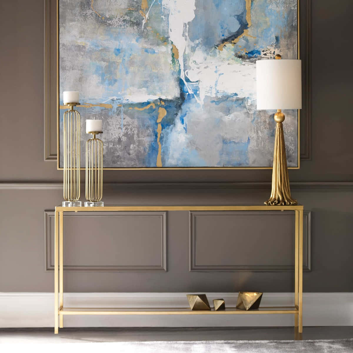 Uttermost Hayley Gold Console Table 24685 Background