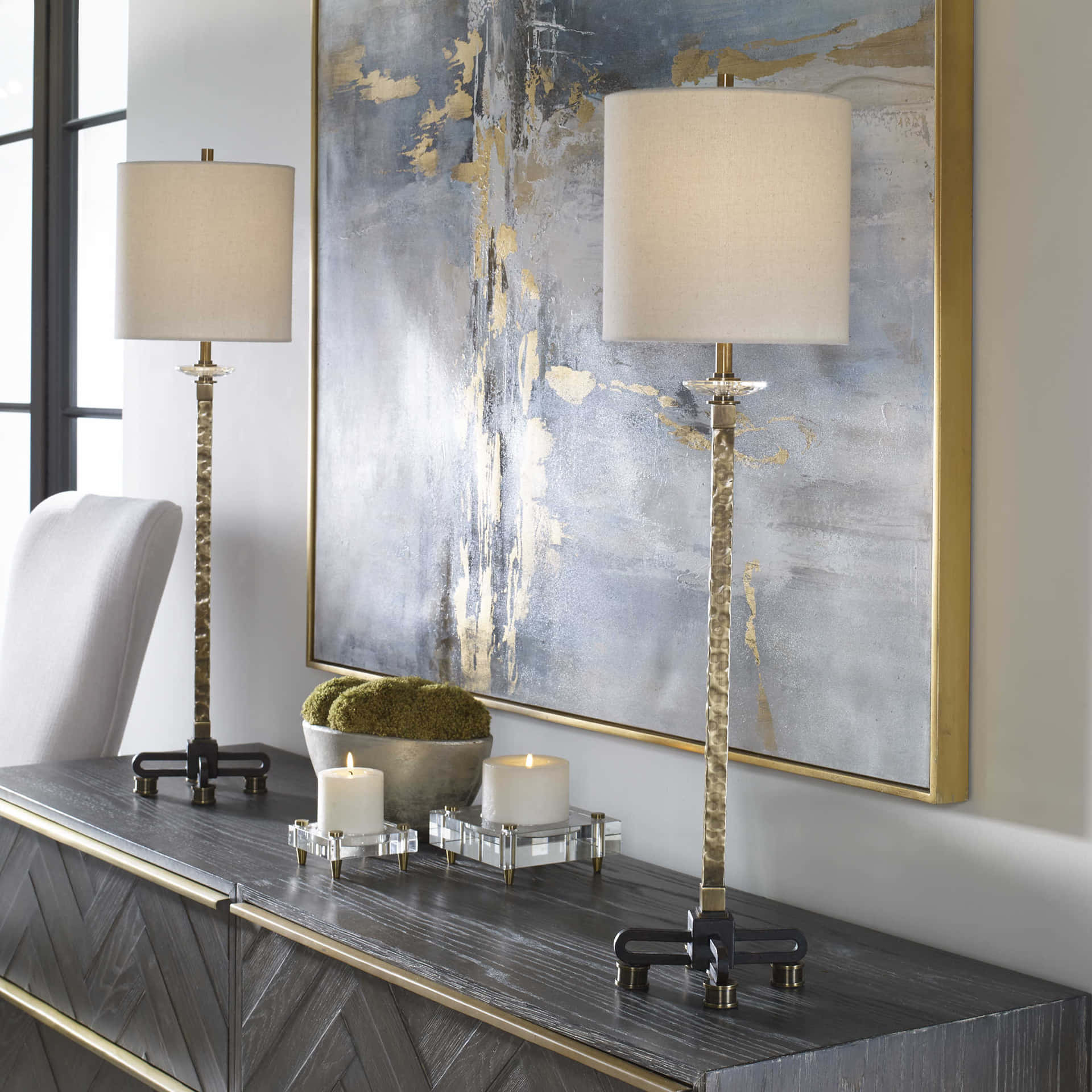 Uttermost Parnell Industrial Buffet Lamp 29690-1 Background