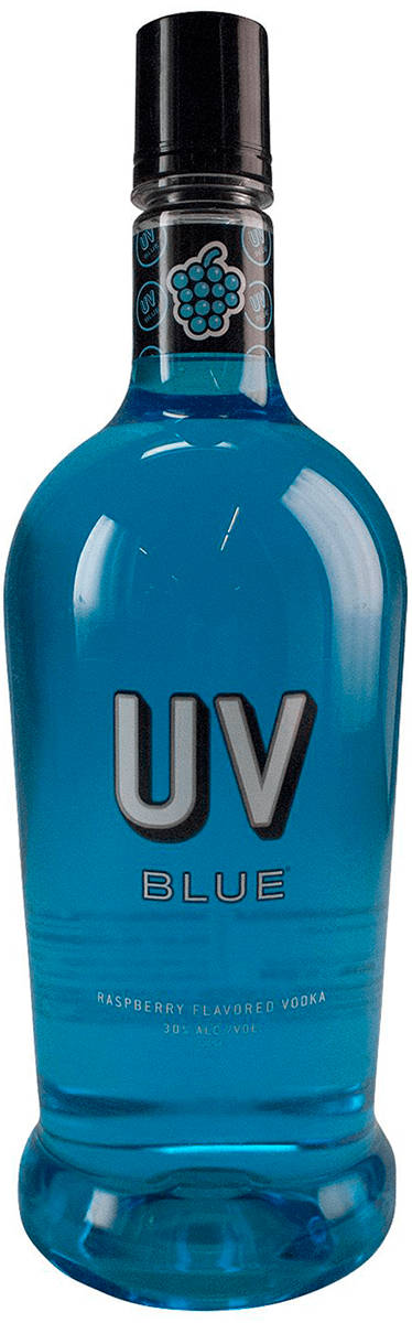 Uv Vodka Blue Raspberry 1.75 L Background