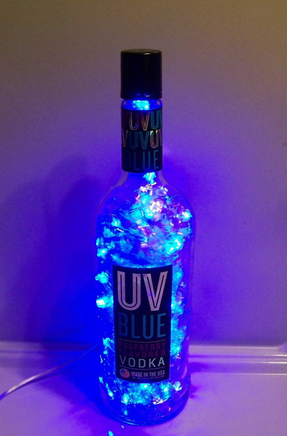 Uv Vodka Blue Twinkle Light Background