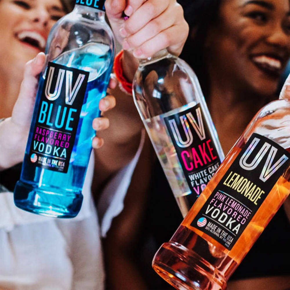 Uv Vodka Flavor In Party Background