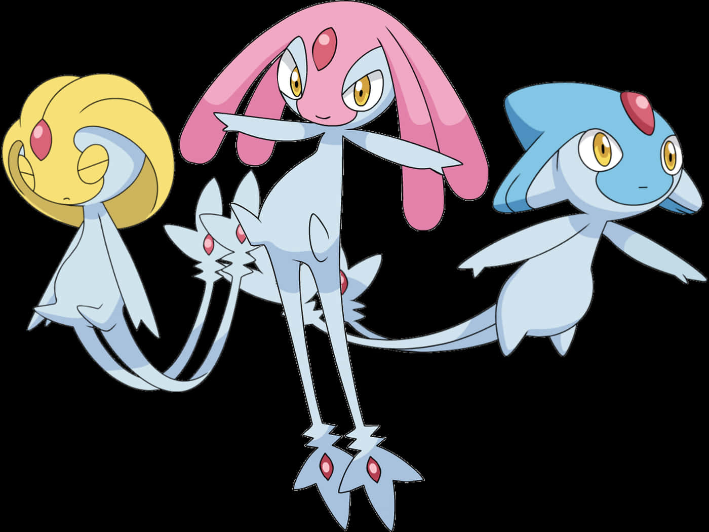 Uxie And Mesprit With Azelf Background