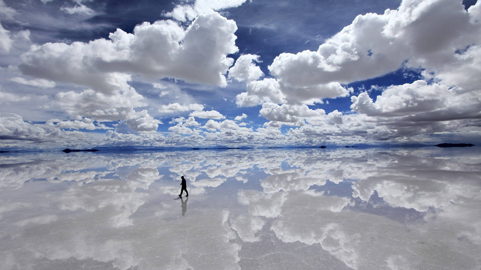 Uyuni Salt Flat Man Alone Phone