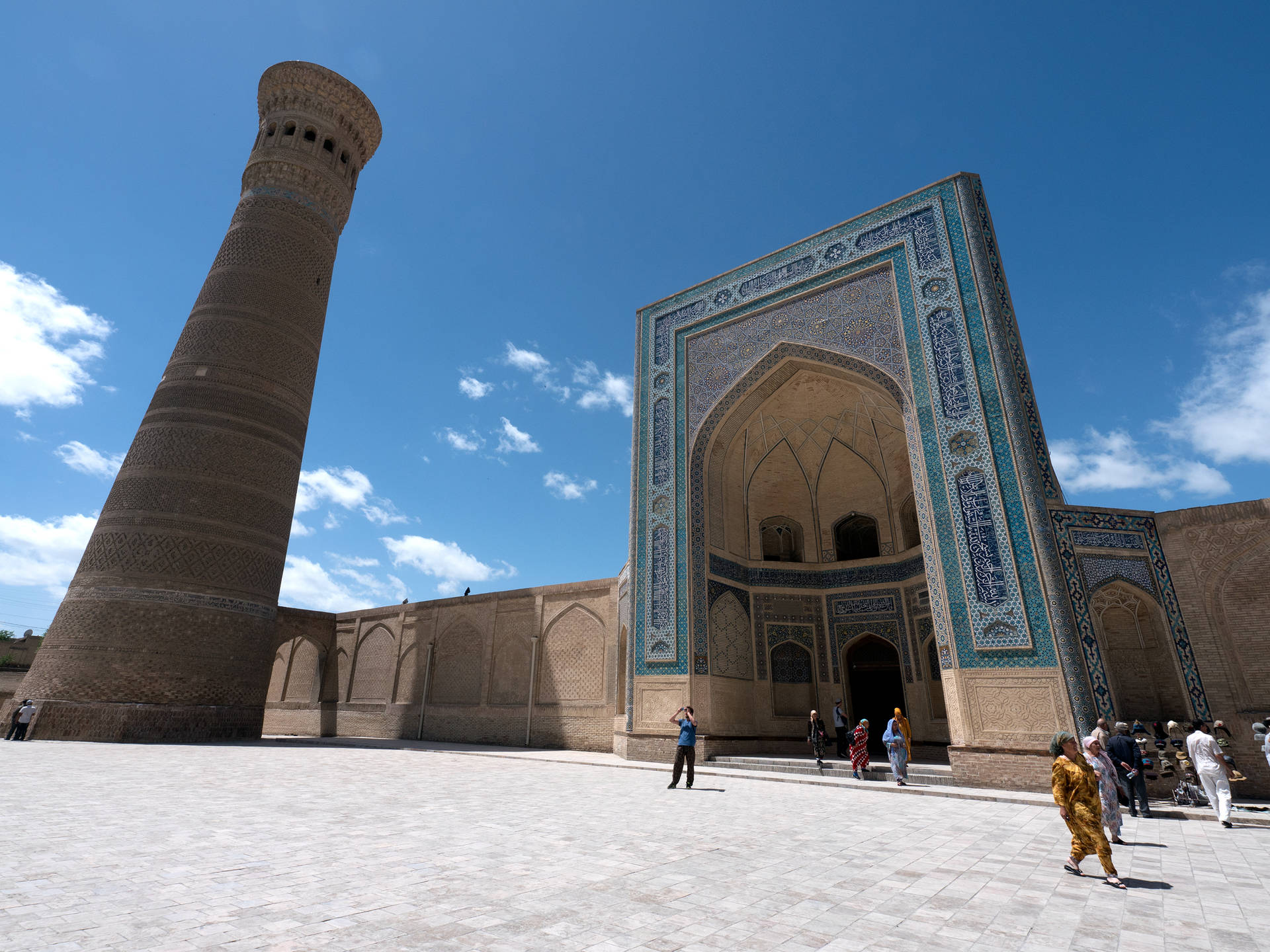 Uzbekistan Mosque And Minaret Background