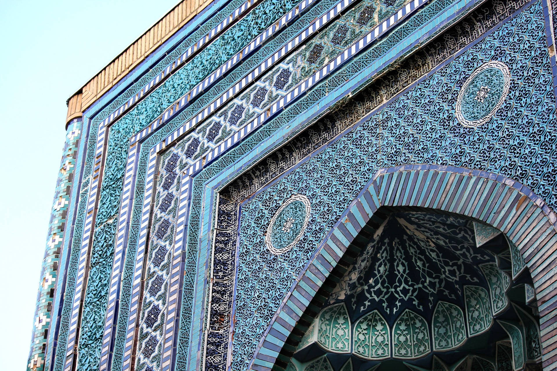 Uzbekistan Pishtaq Islamic Architecture Background