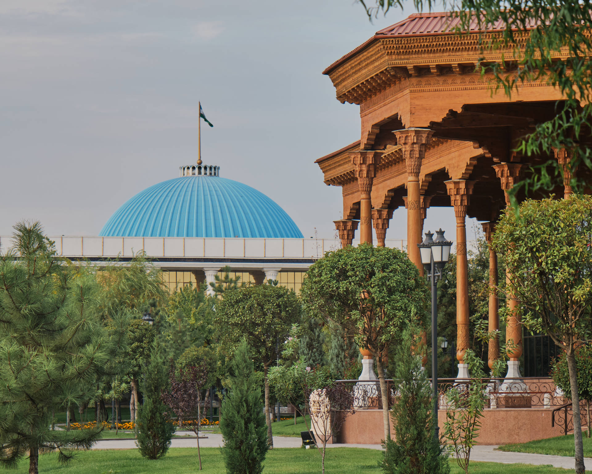 Uzbekistan Tashkent Park Background