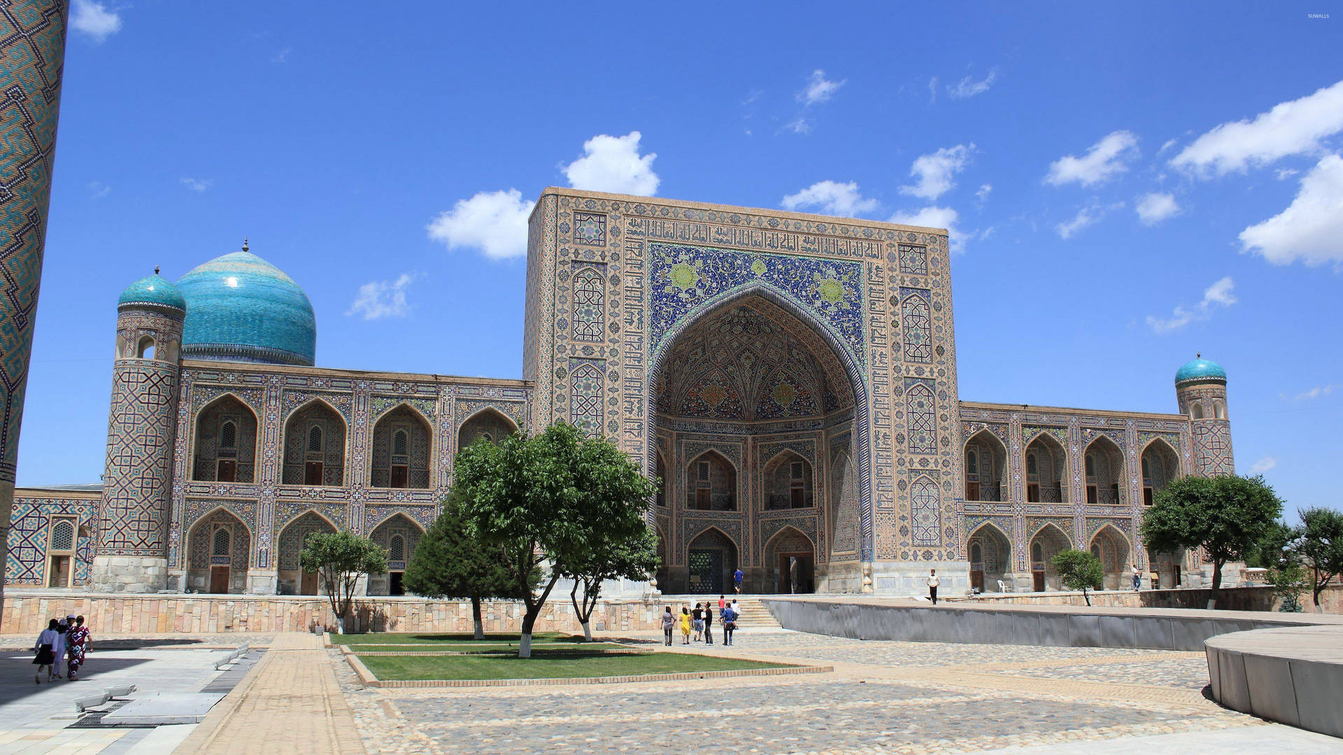 Uzbekistan Tilla Kori Madrassah Background