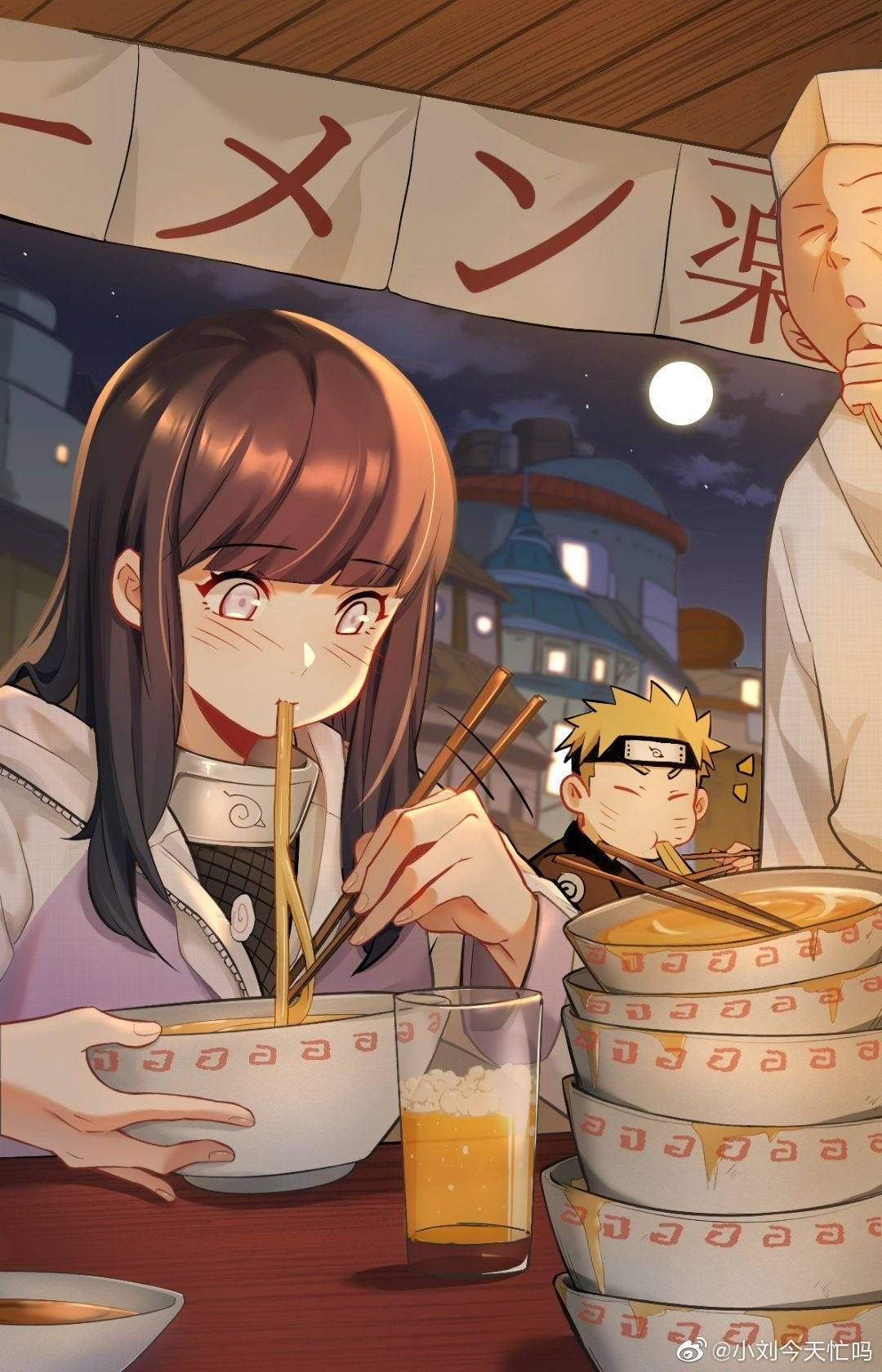 Uzumaki Clan Eating Digital Art Background