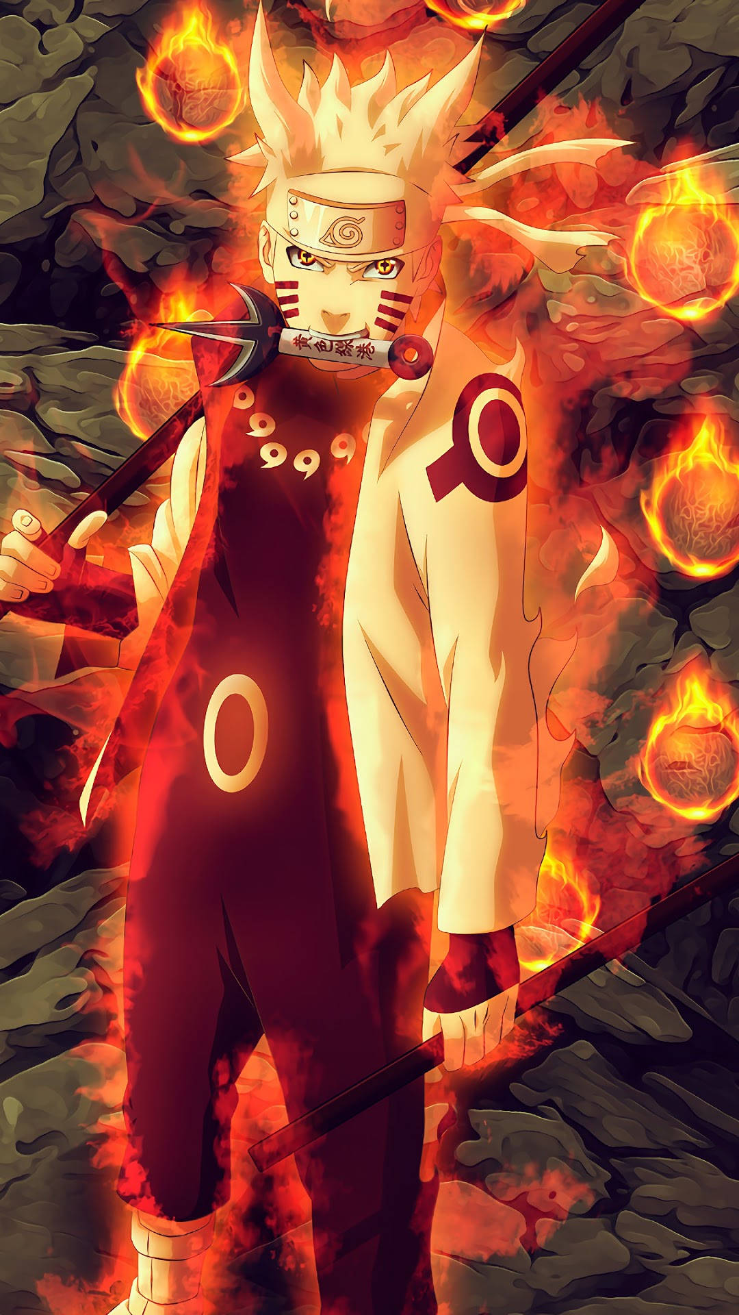 Uzumaki Clan Fireballs Background