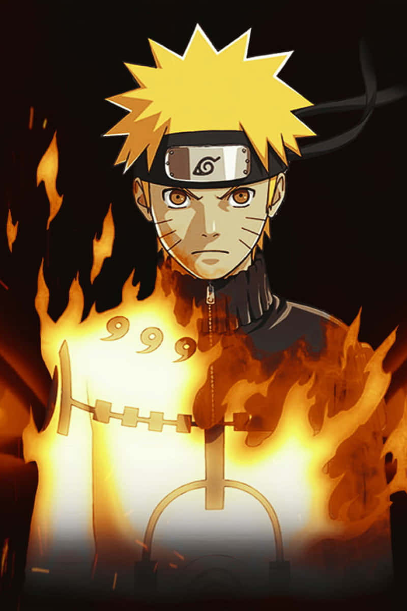 Uzumaki Naruto Awakens His Inner Fire Background