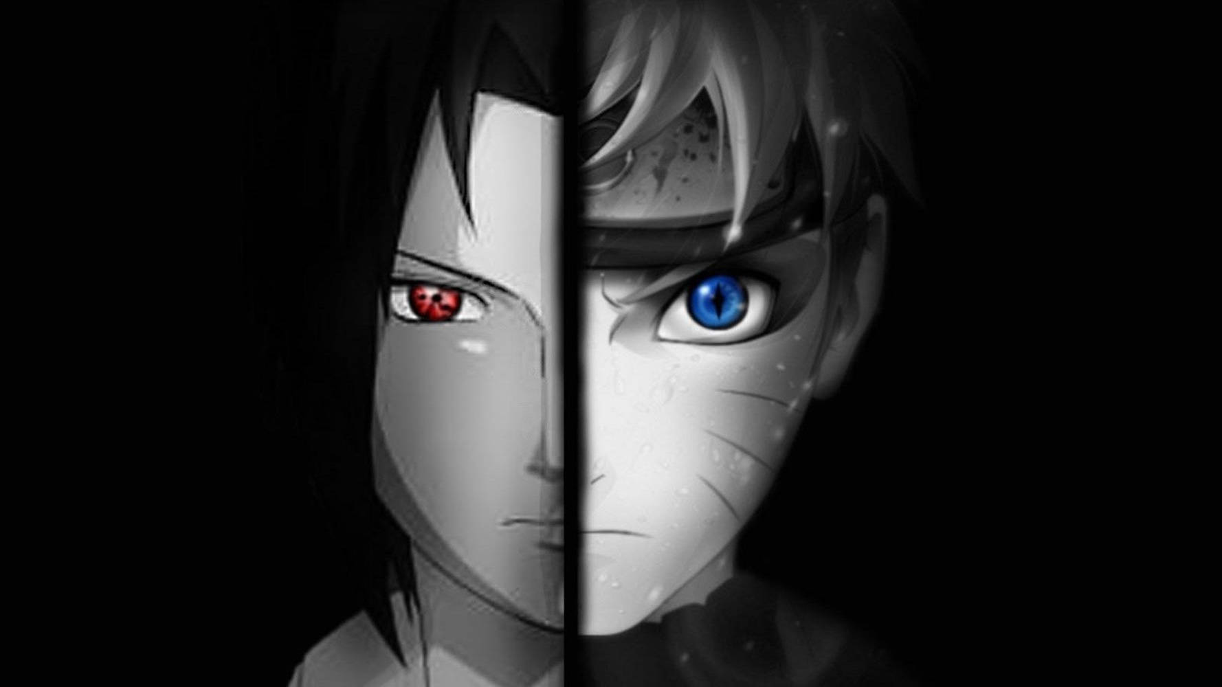 Uzumaki Naruto Black And Sasuke Uchiha