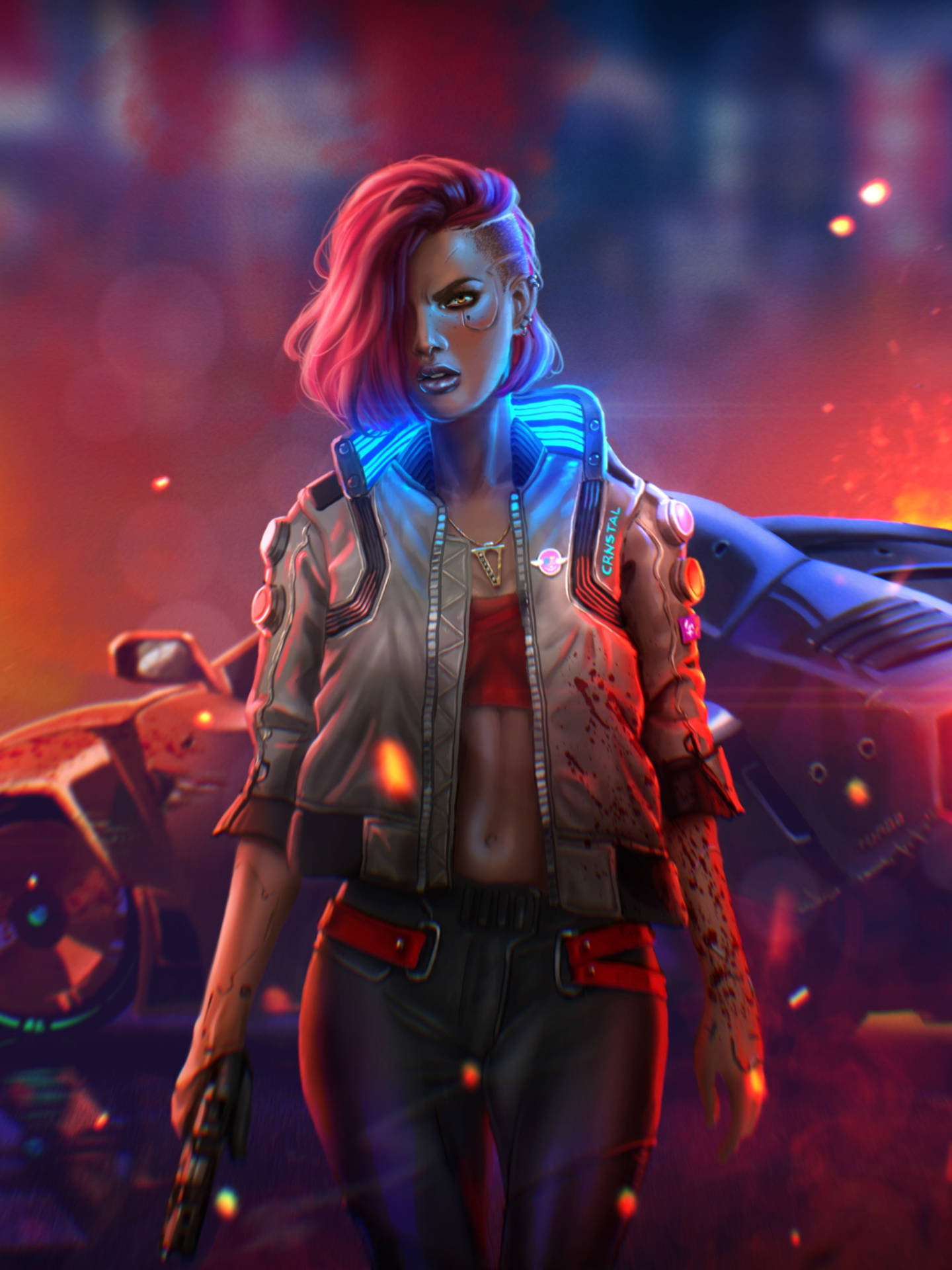 V In Cyberpunk 2077 For Android Background