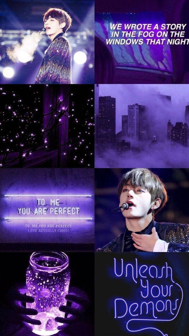 V Photo Grids I Purple You Background