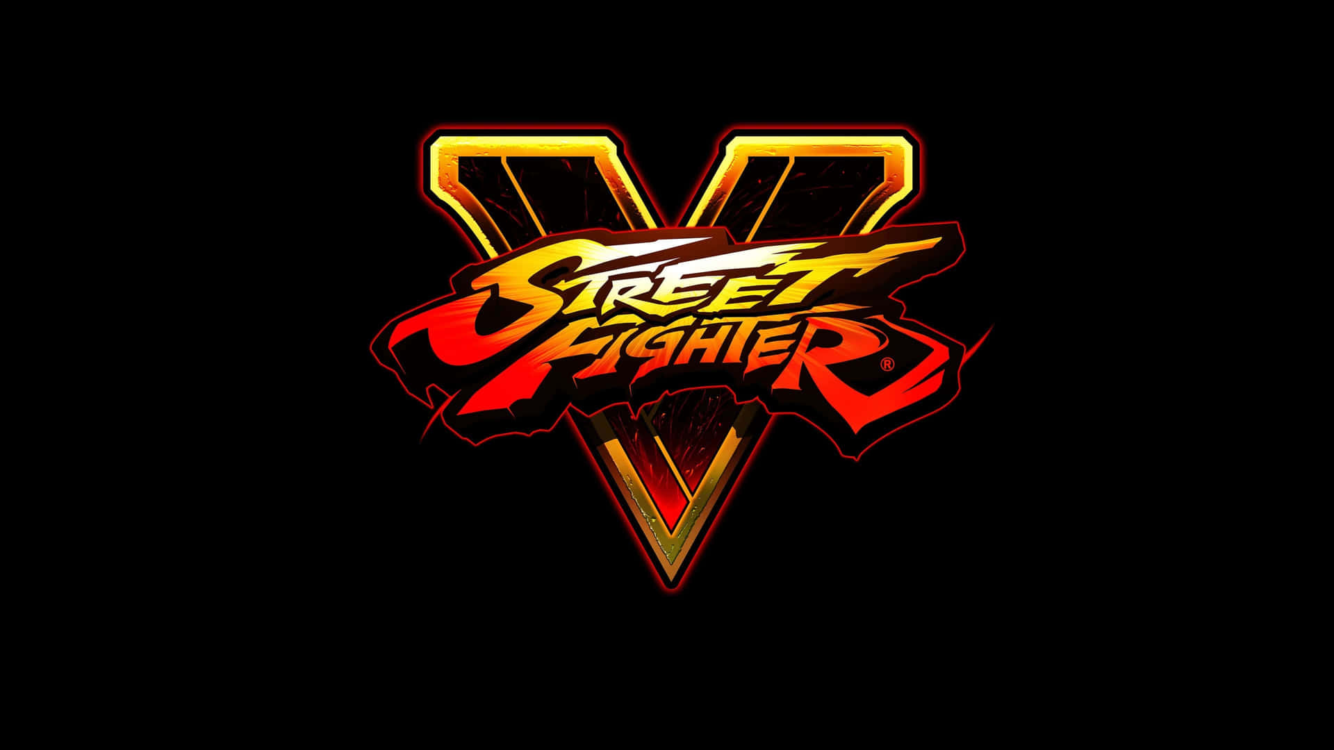 V Street Fighter 4k Logo Background