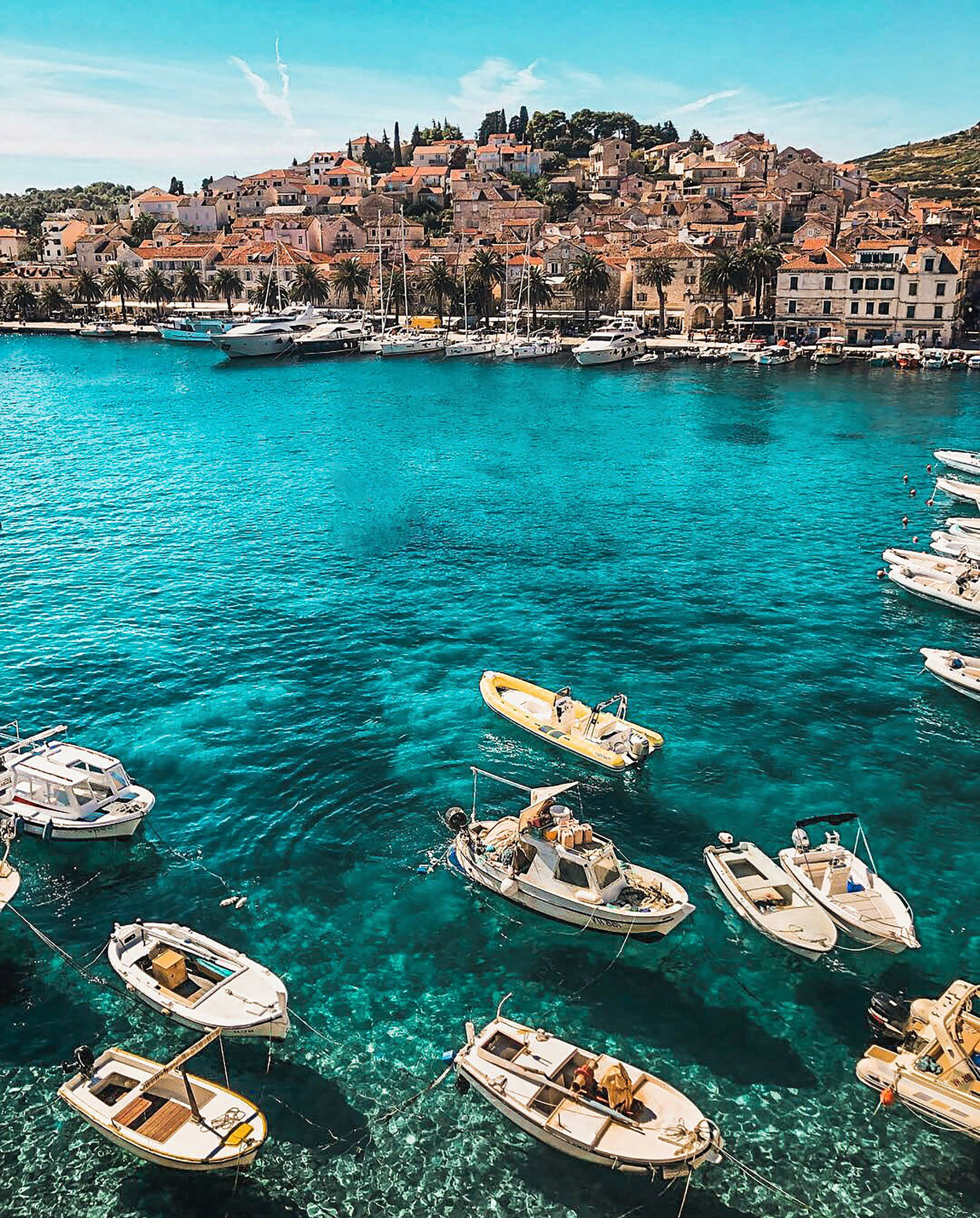 Vacation Croatia Boats Background