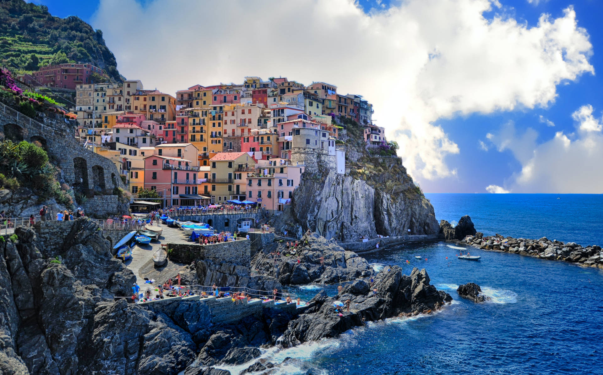 Vacation Ligurian Sea Background
