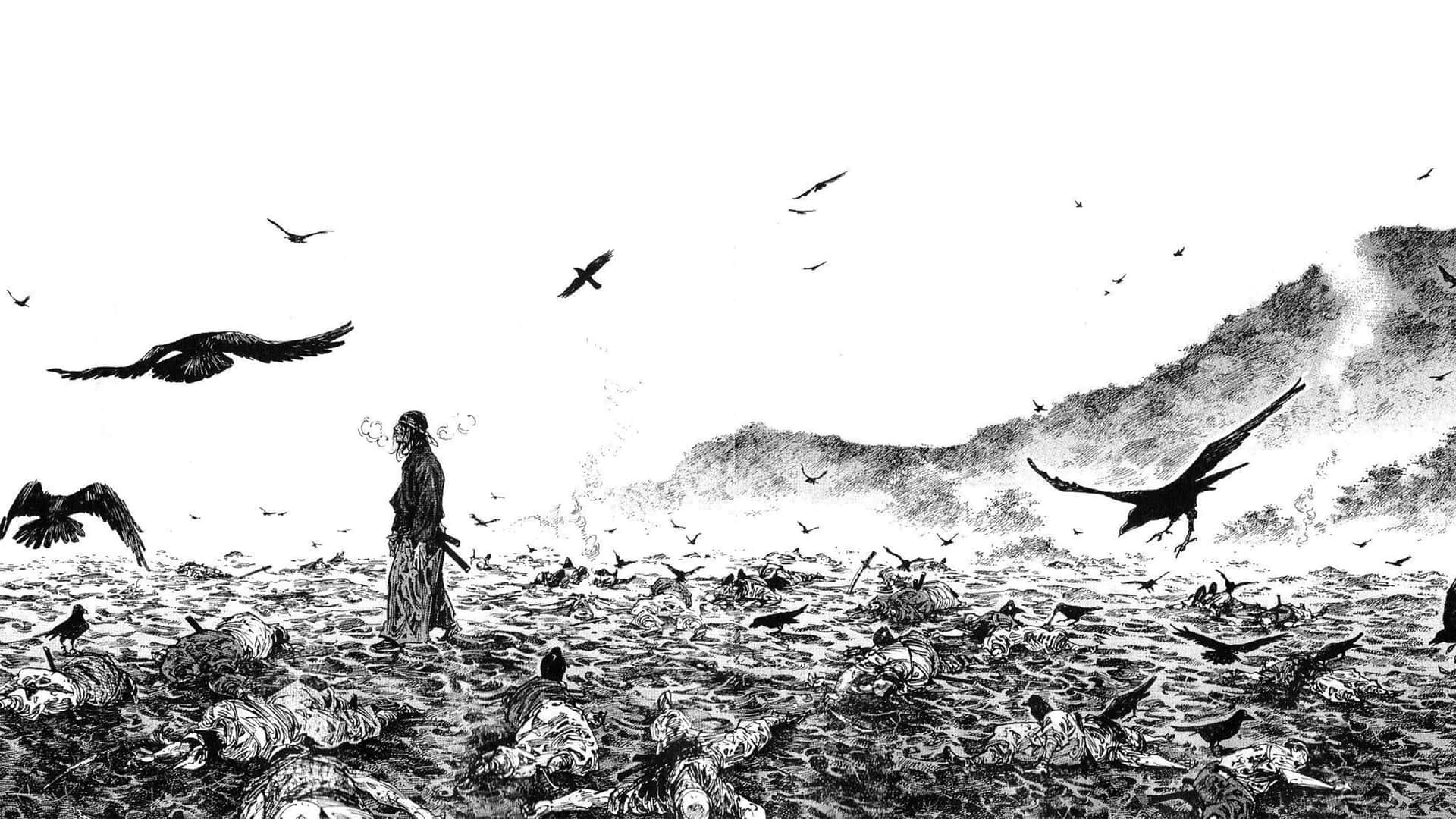 Vagabond Manga Battlefield Aftermath Background