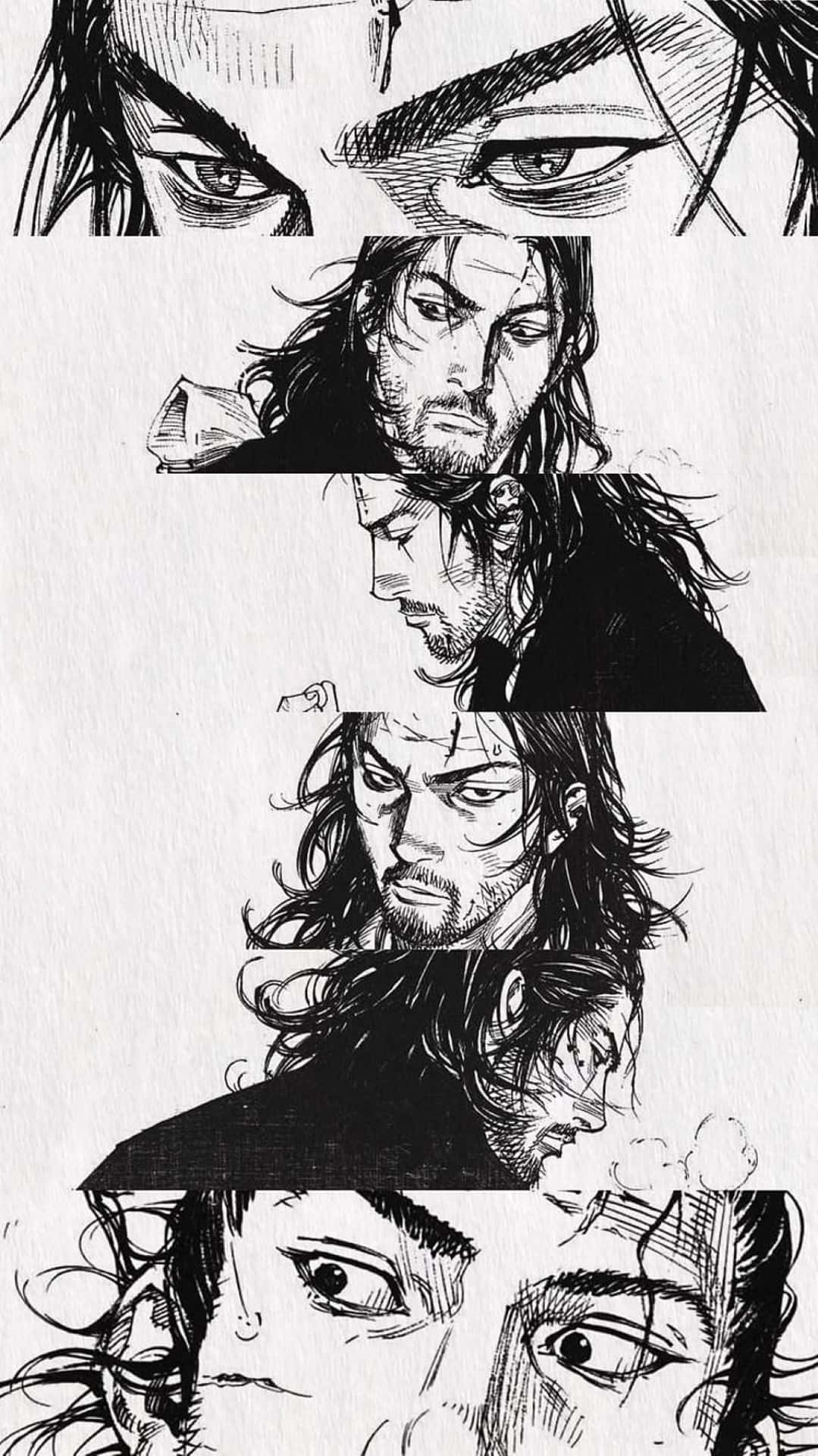 Vagabond Manga Character Closeups Background