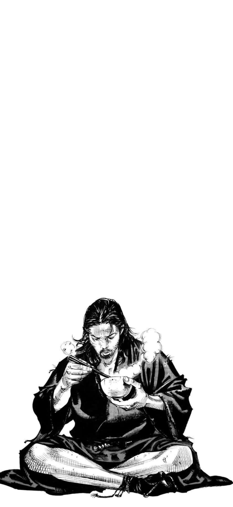 Vagabond Manga Character Eating Background
