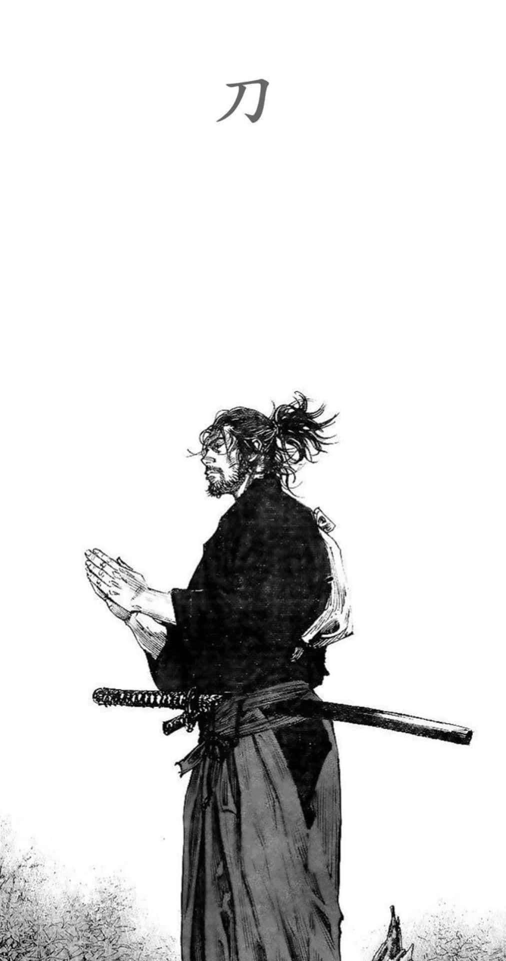 Vagabond Manga Samurai Stance Background