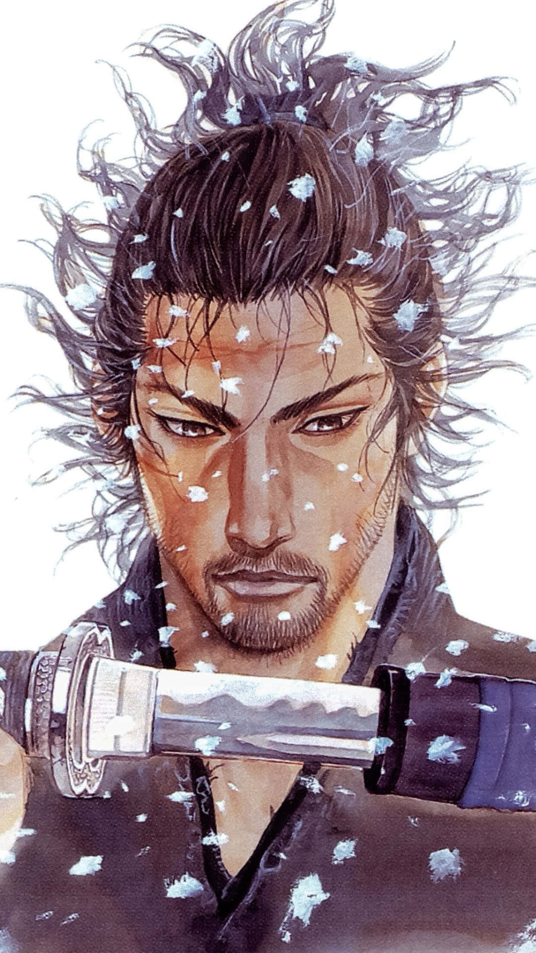Vagabond Manga Samuraiwith Sword Background