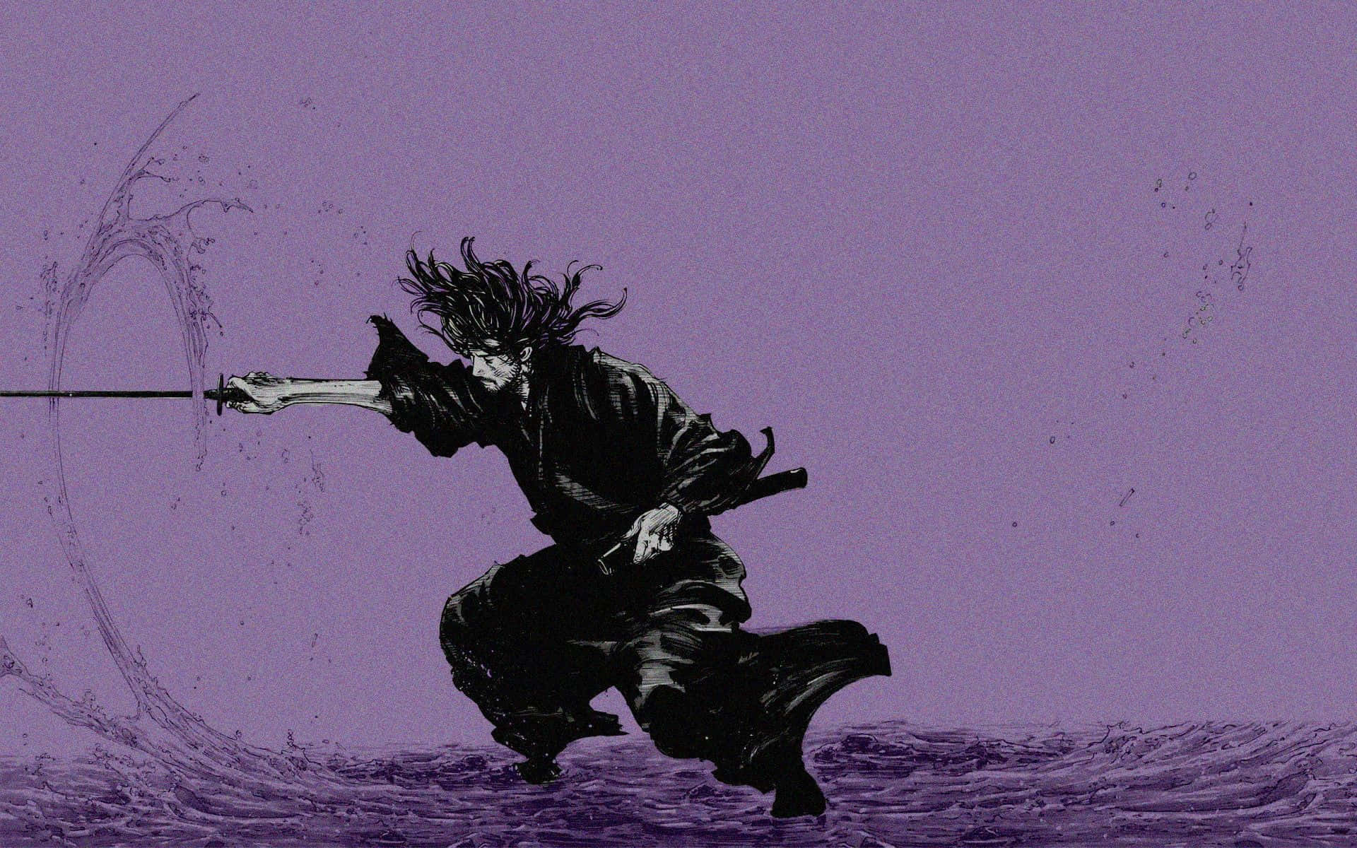Vagabond Samurai Water Slash Background