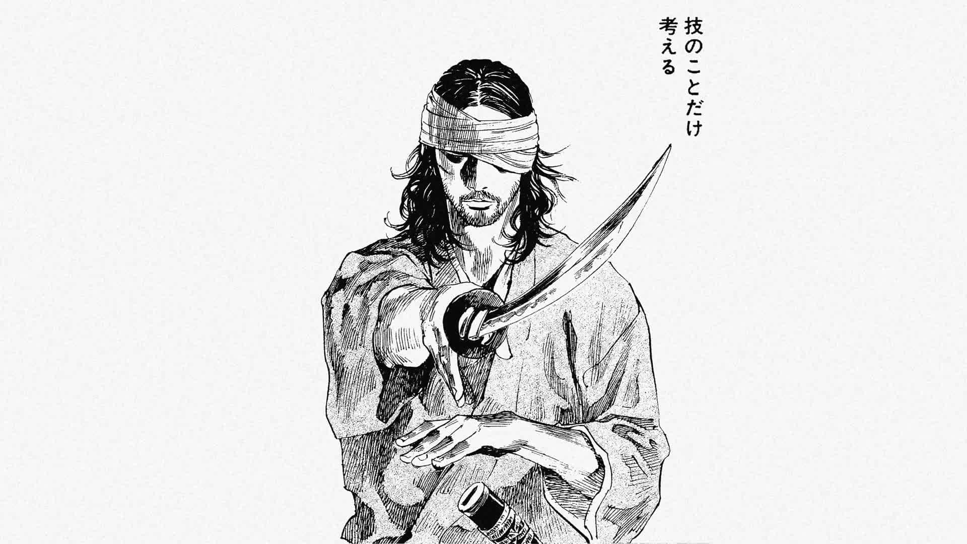 Vagabond Samuraiwith Sword Background