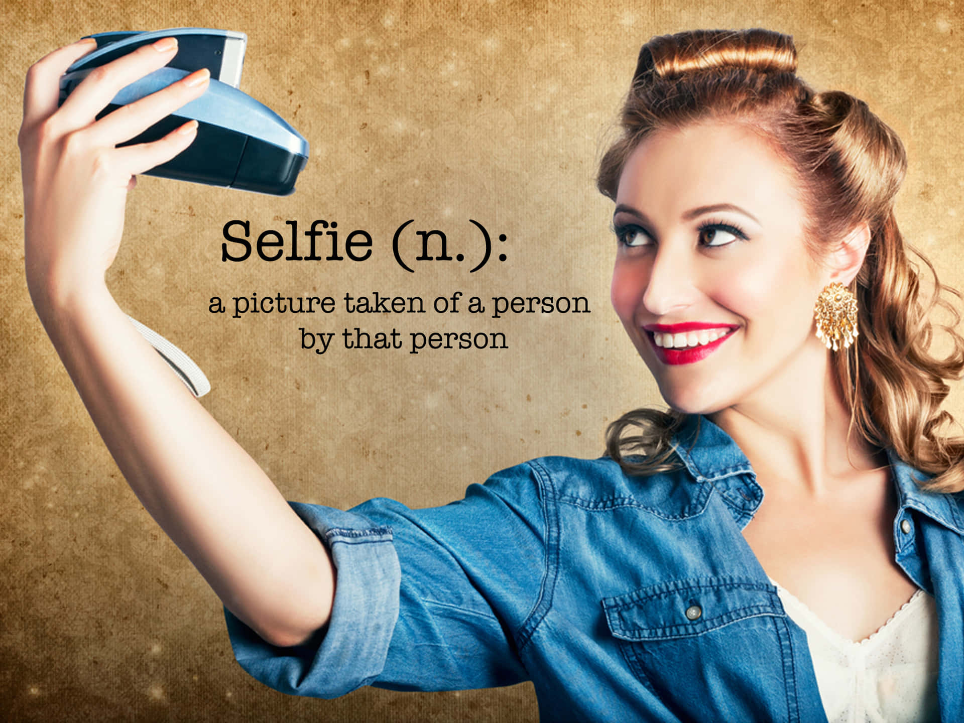 Vain Woman And The Definition Of Selfie Background