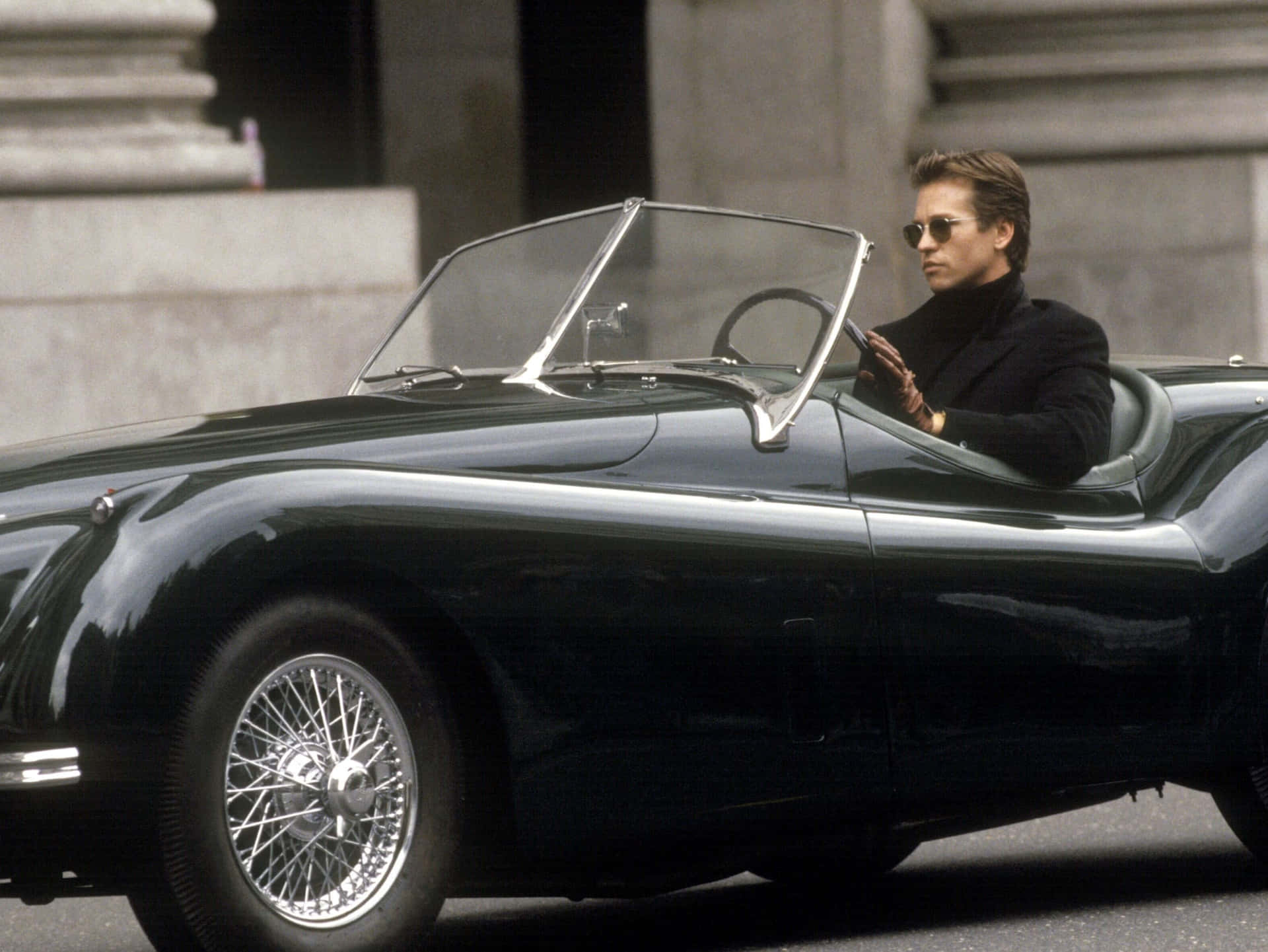 Val Kilmer Classic Car Drive Background