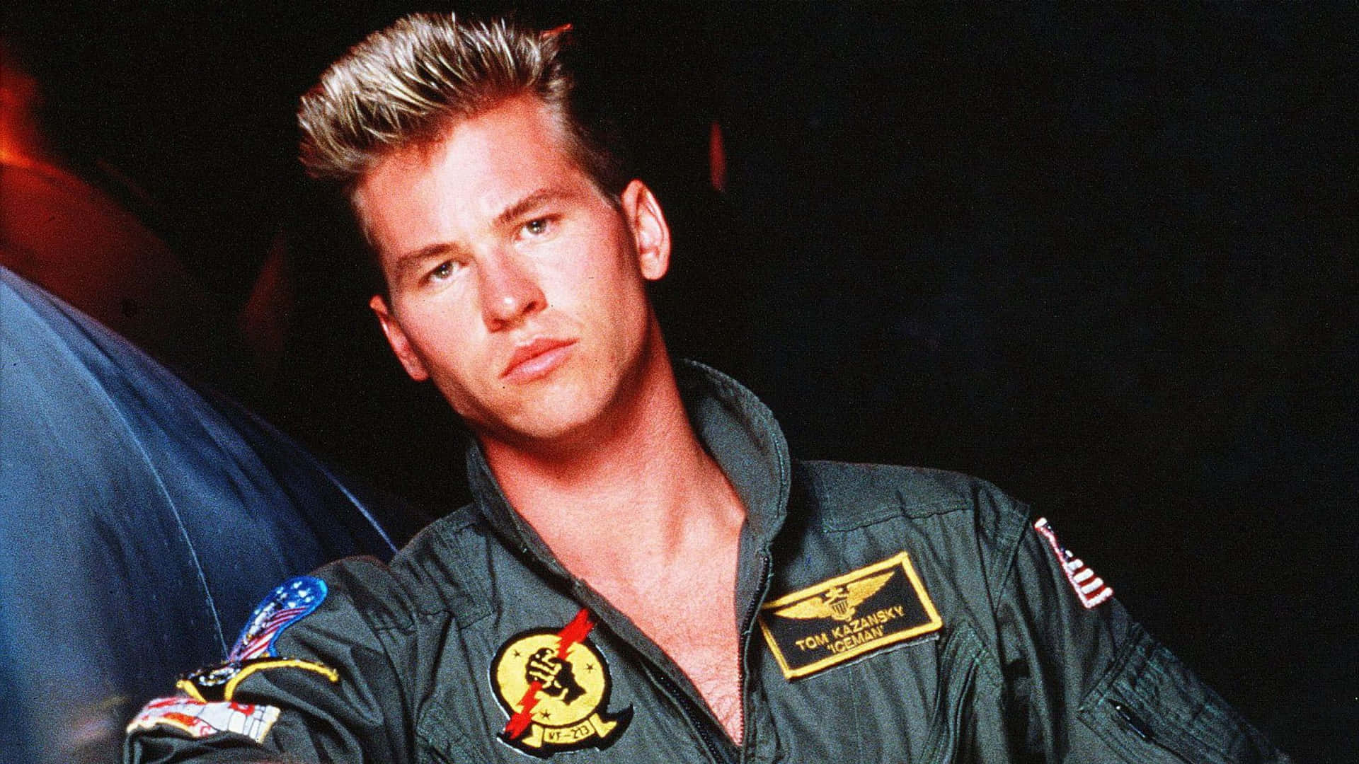 Val Kilmer Top Gun Portrait Background