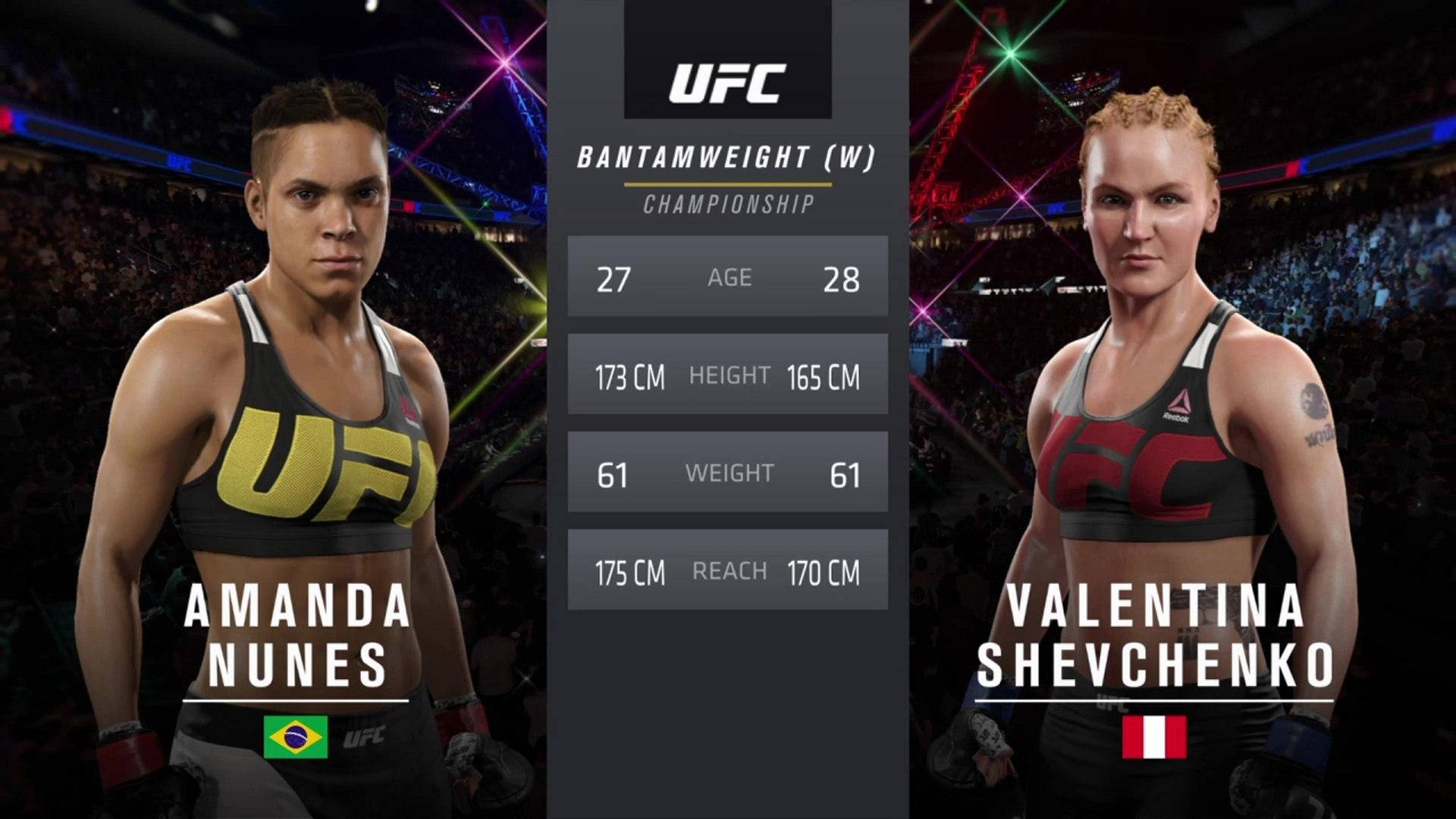 Valentina Shevchenko Amanda Nunes Ufc Art Background