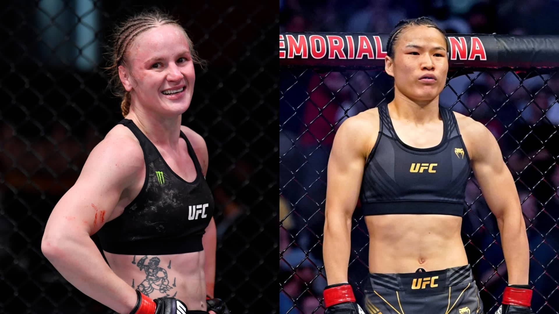 Valentina Shevchenko And Zhang Weili Background