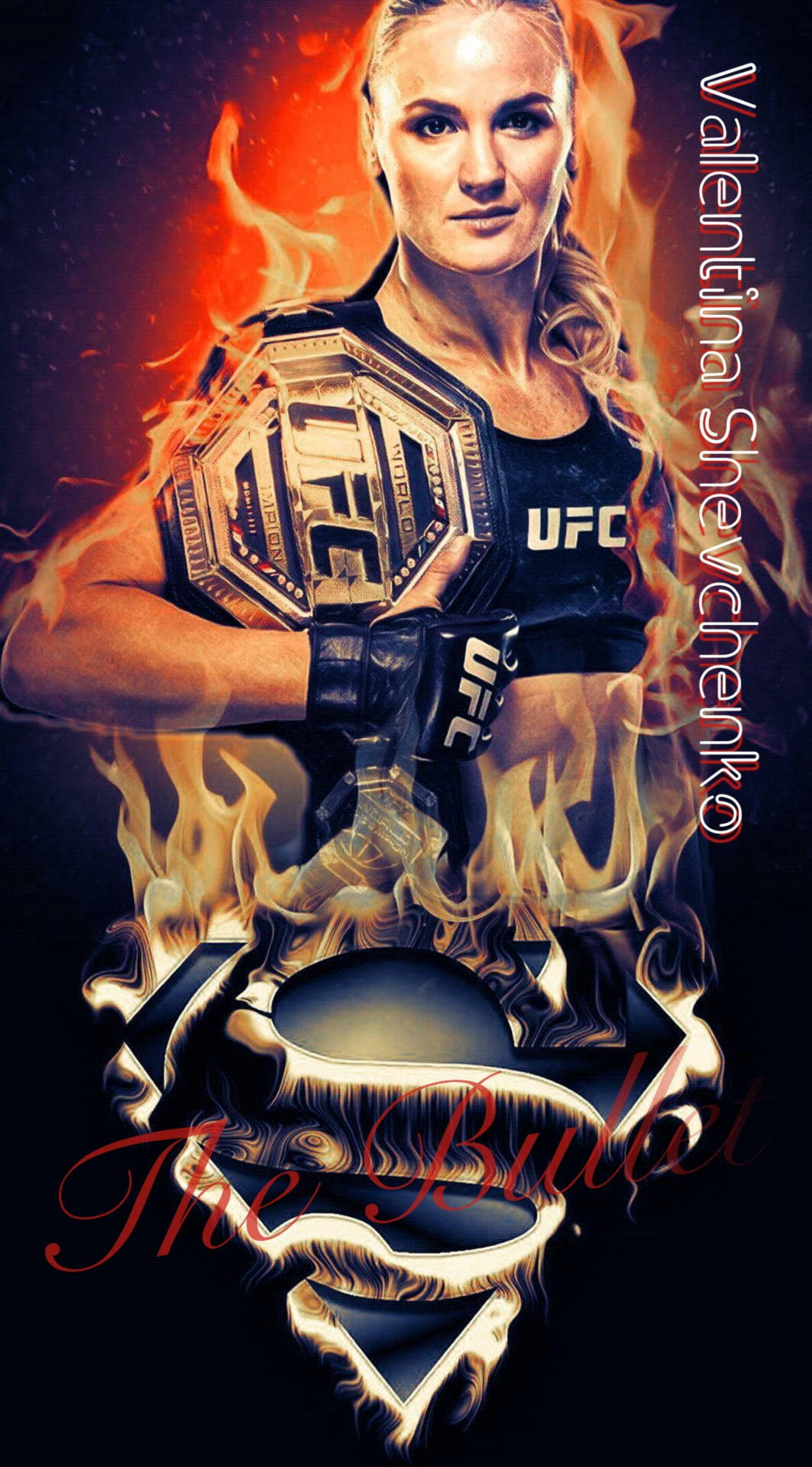 Valentina Shevchenko Bullet Ufc Art Background