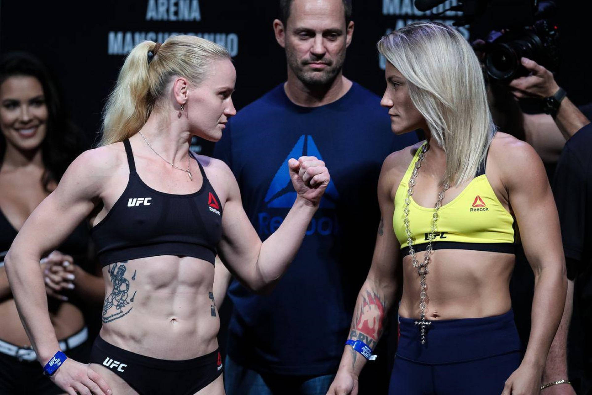 Valentina Shevchenko Priscila Cachoeira Weigh-in Background