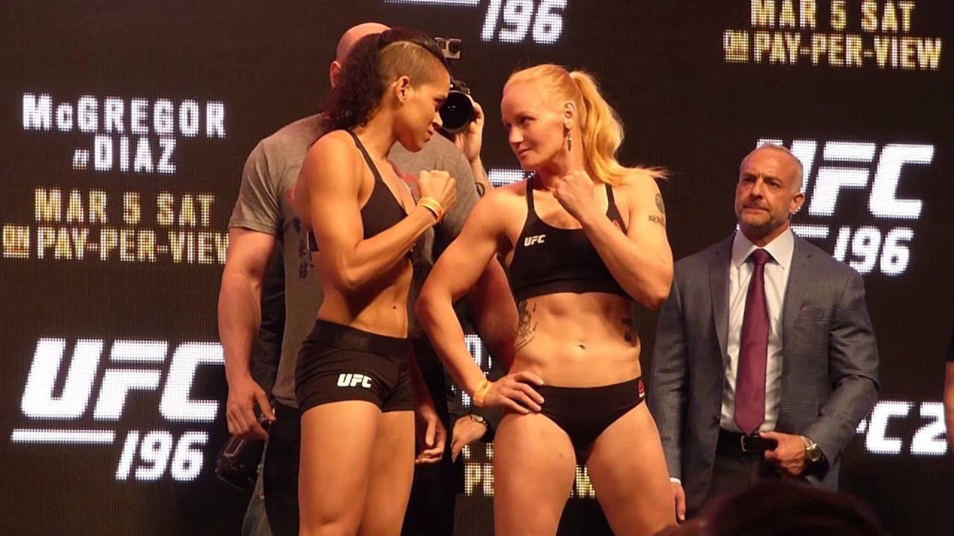 Valentina Shevchenko Staredown Ufc 196 Background