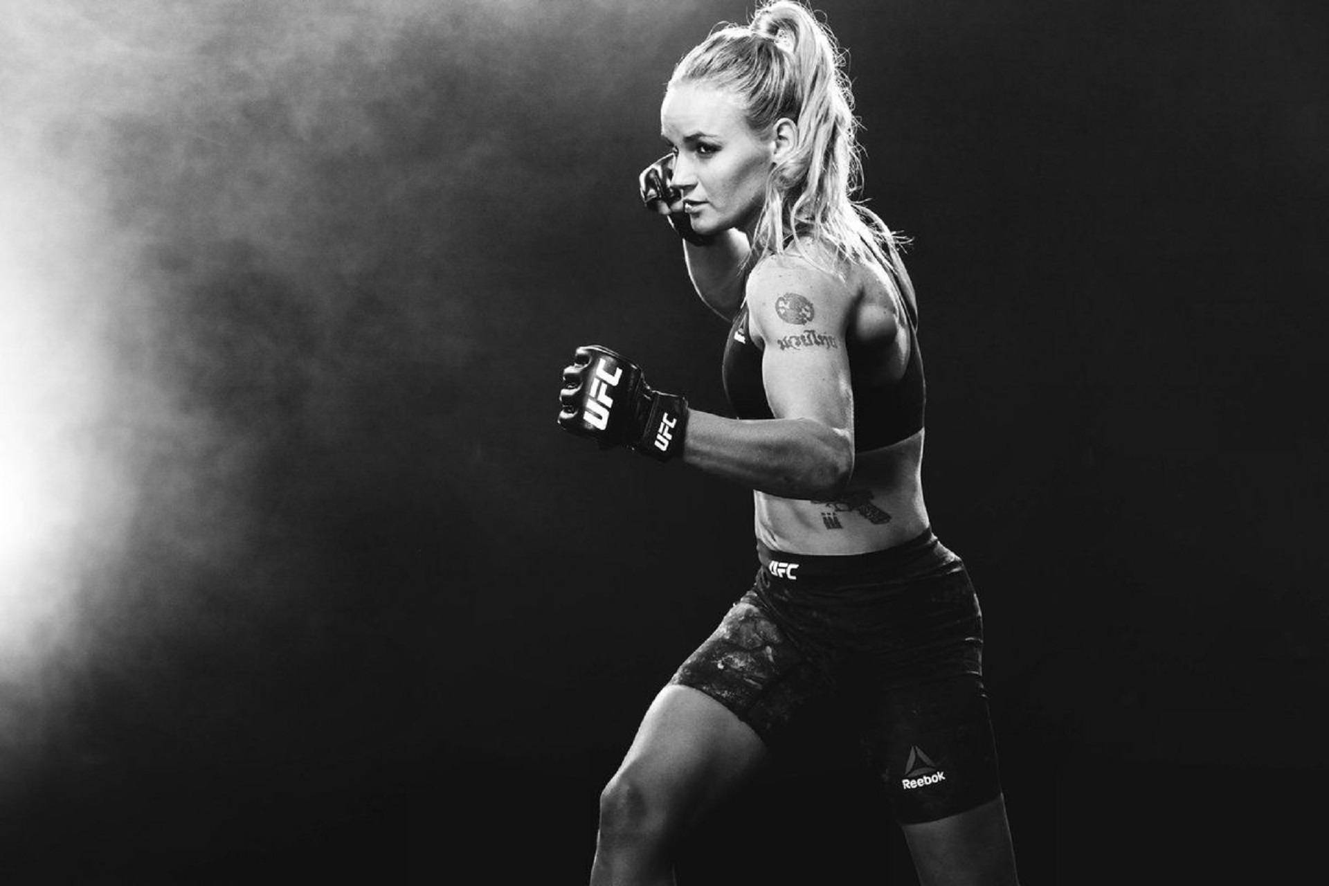 Valentina Shevchenko Ufc Fighter Monochrome Background