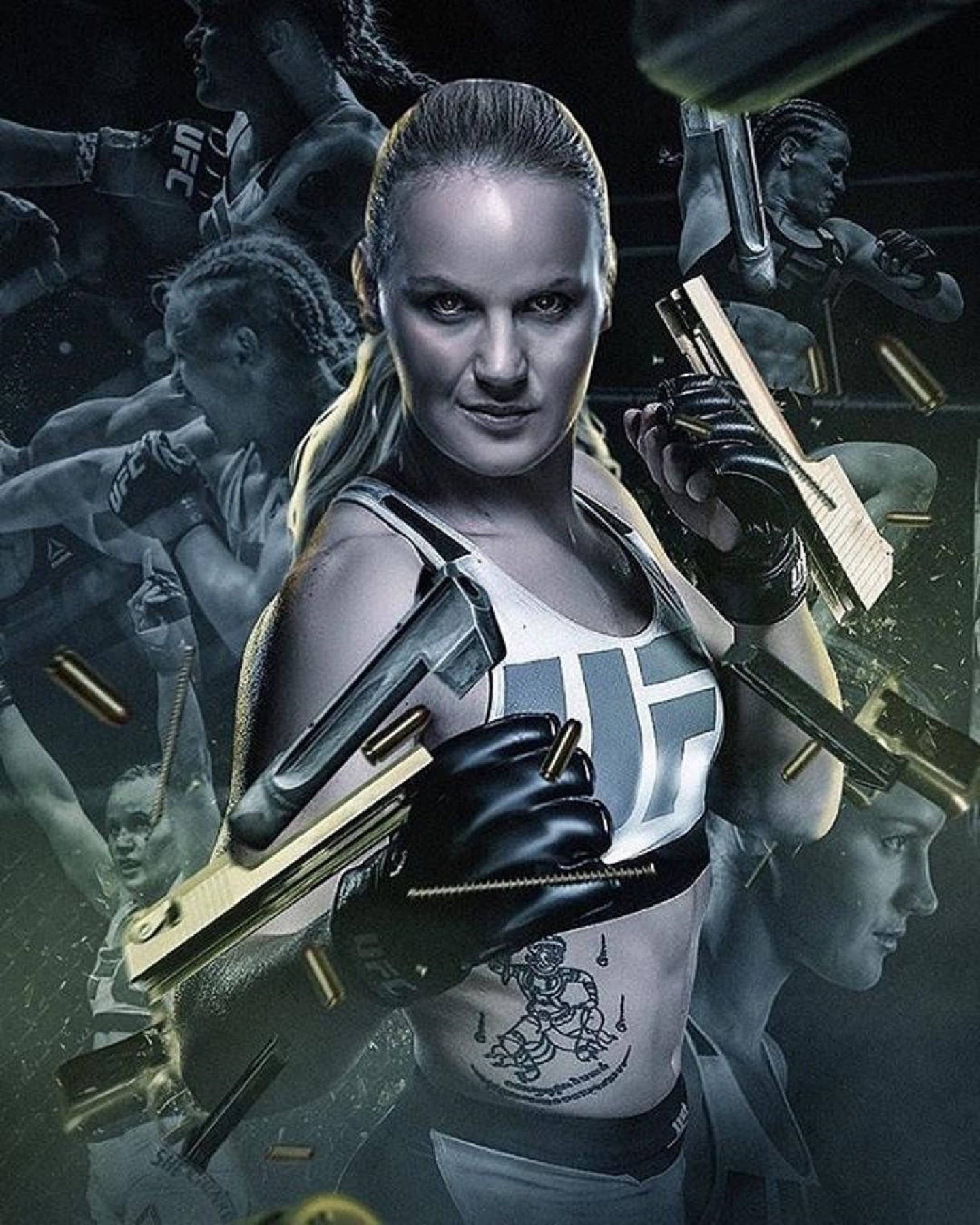 Valentina Shevchenko Ufc Girl Fan Art Background