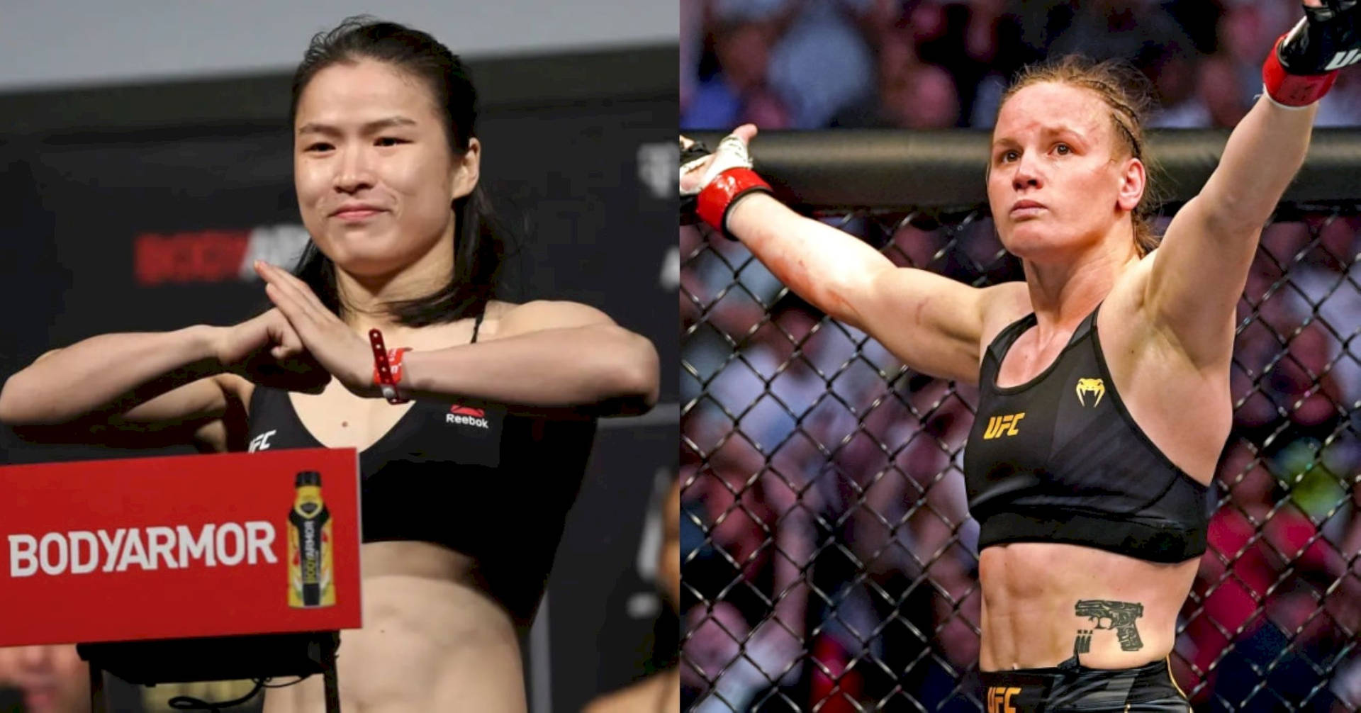 Valentina Shevchenko Zhang Weili Side-by-side Background