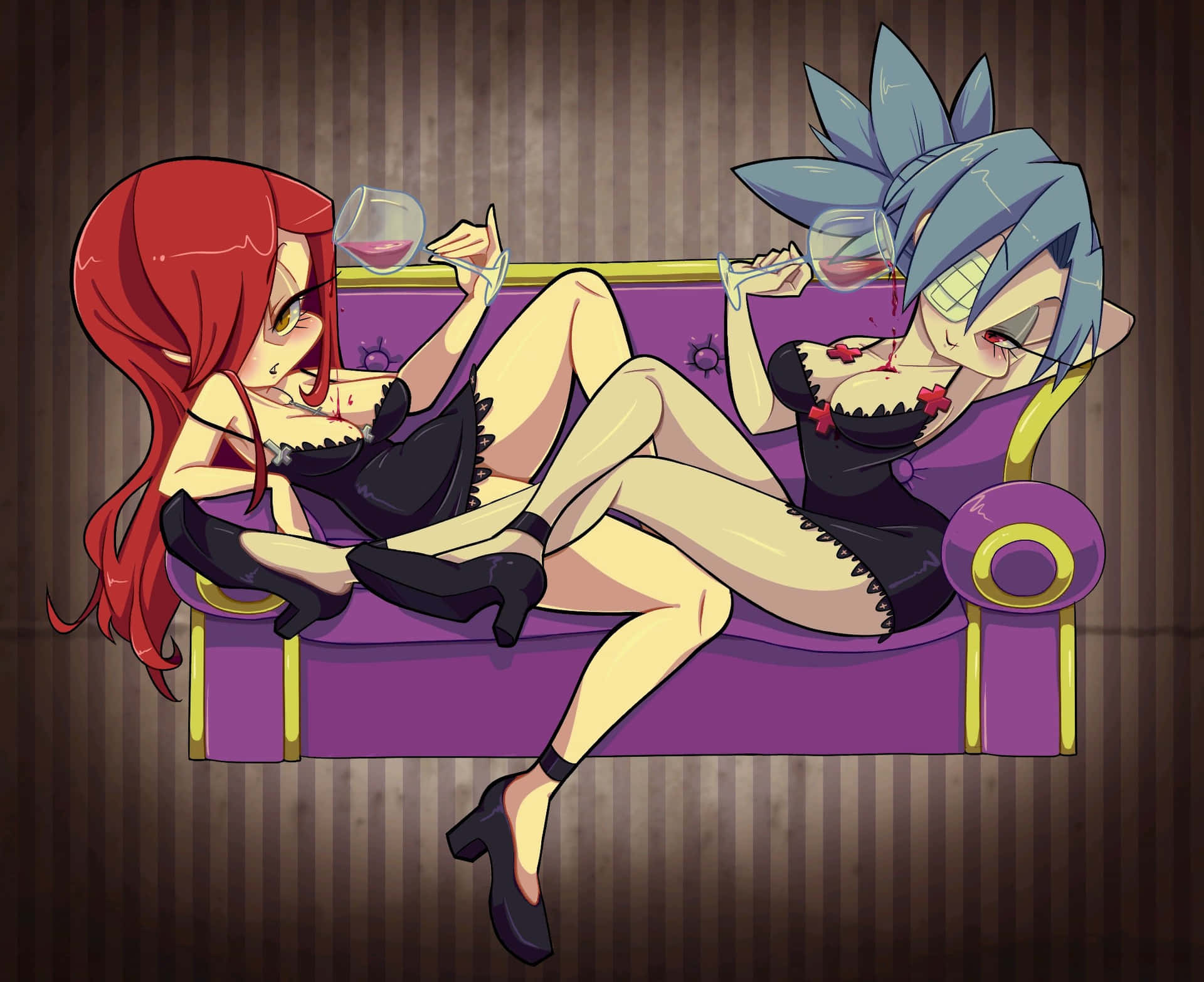 Valentine And Parasoul Skullgirls