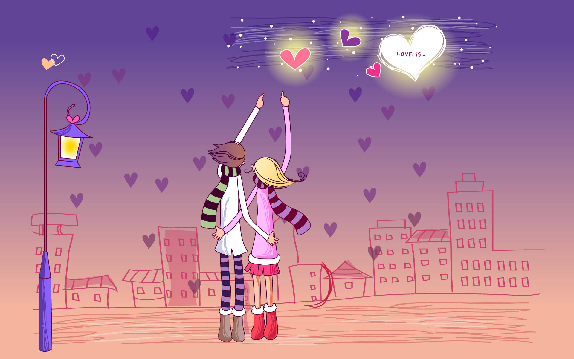 Valentine's Couple Digital Art Background